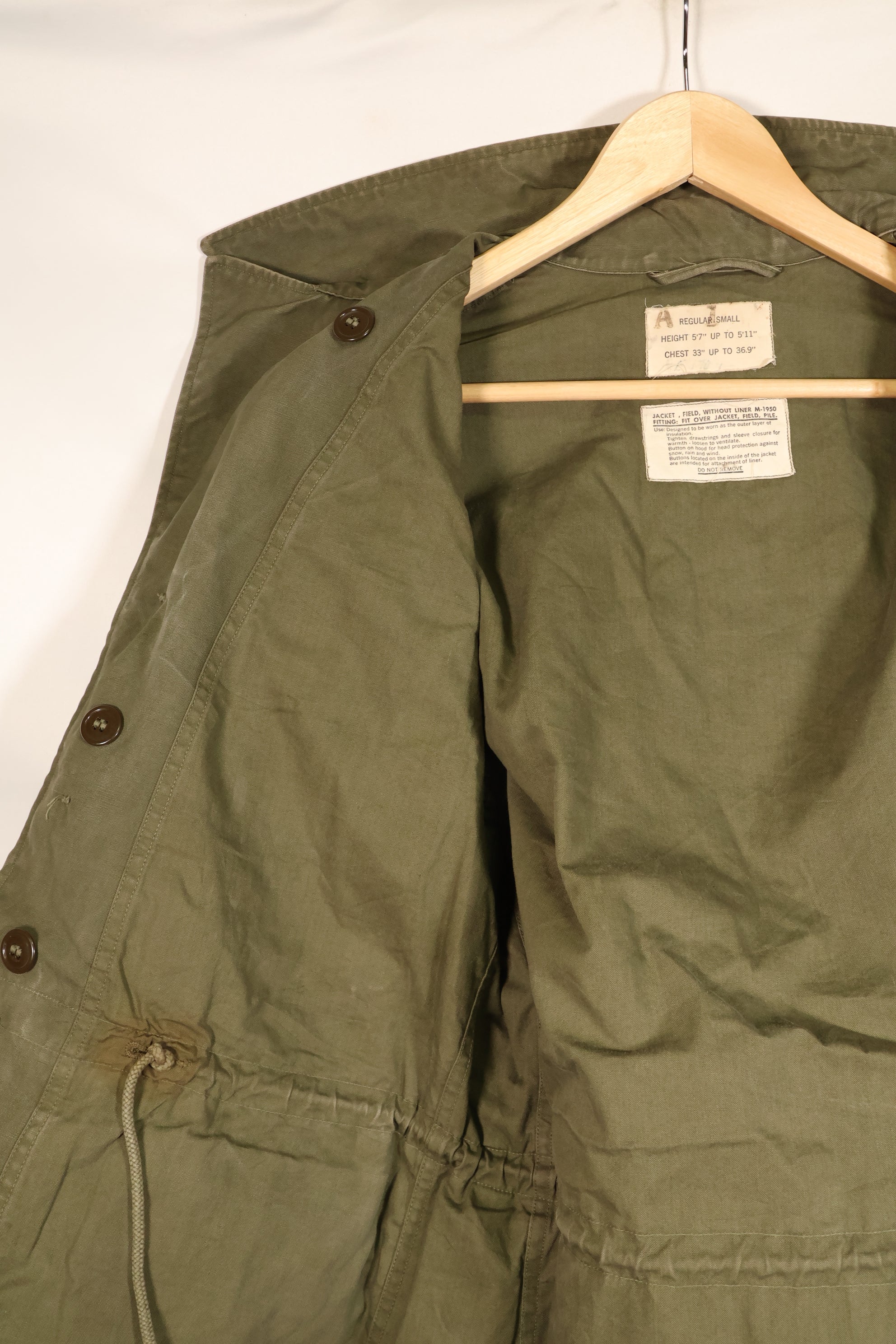 1950年代前半　S-R　アメリカ軍　M-1950　フィールドジャケット　ライナーなし　中古品