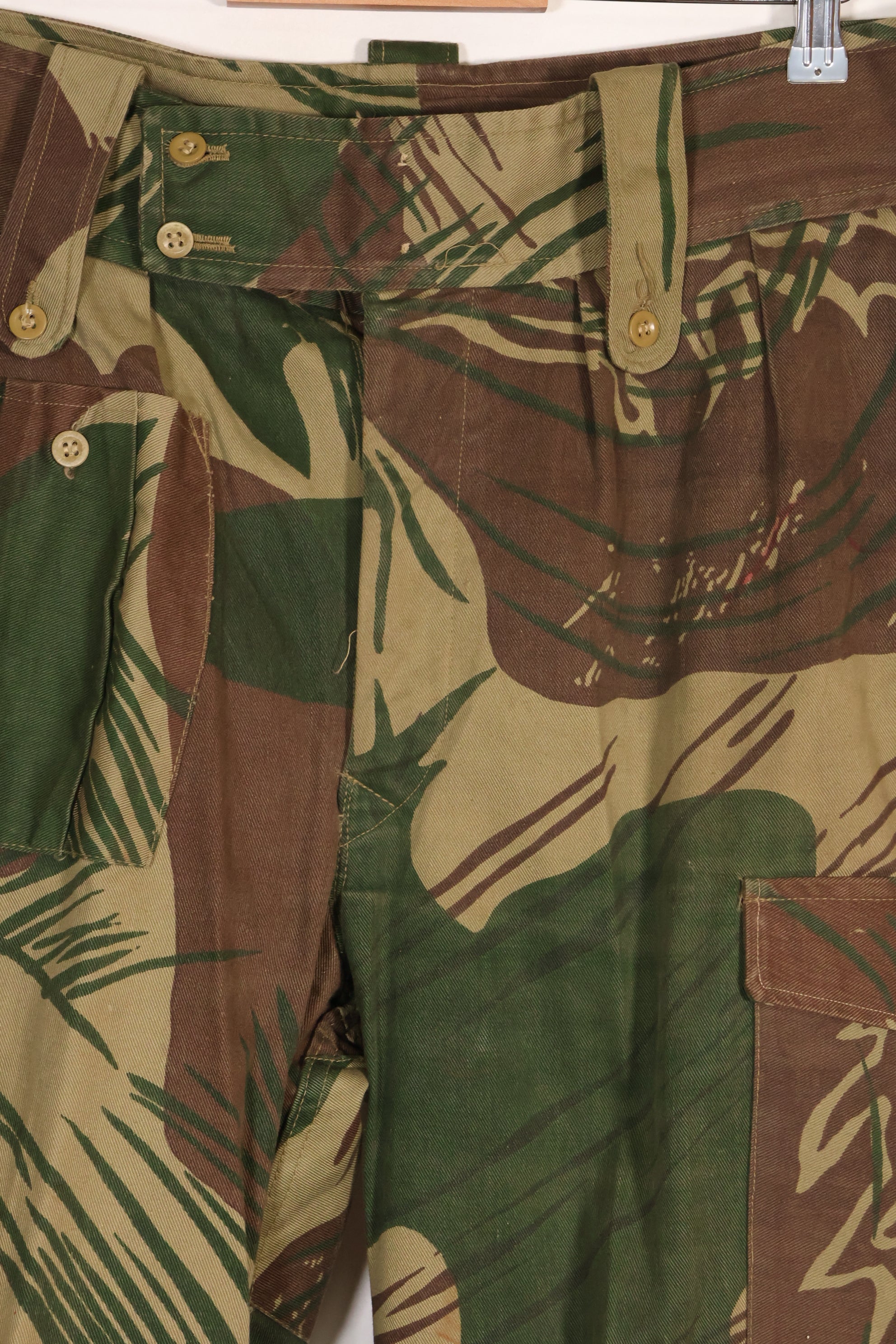 実物　ローデシア軍　ローデシア迷彩　パンツ　退色あり　中古品