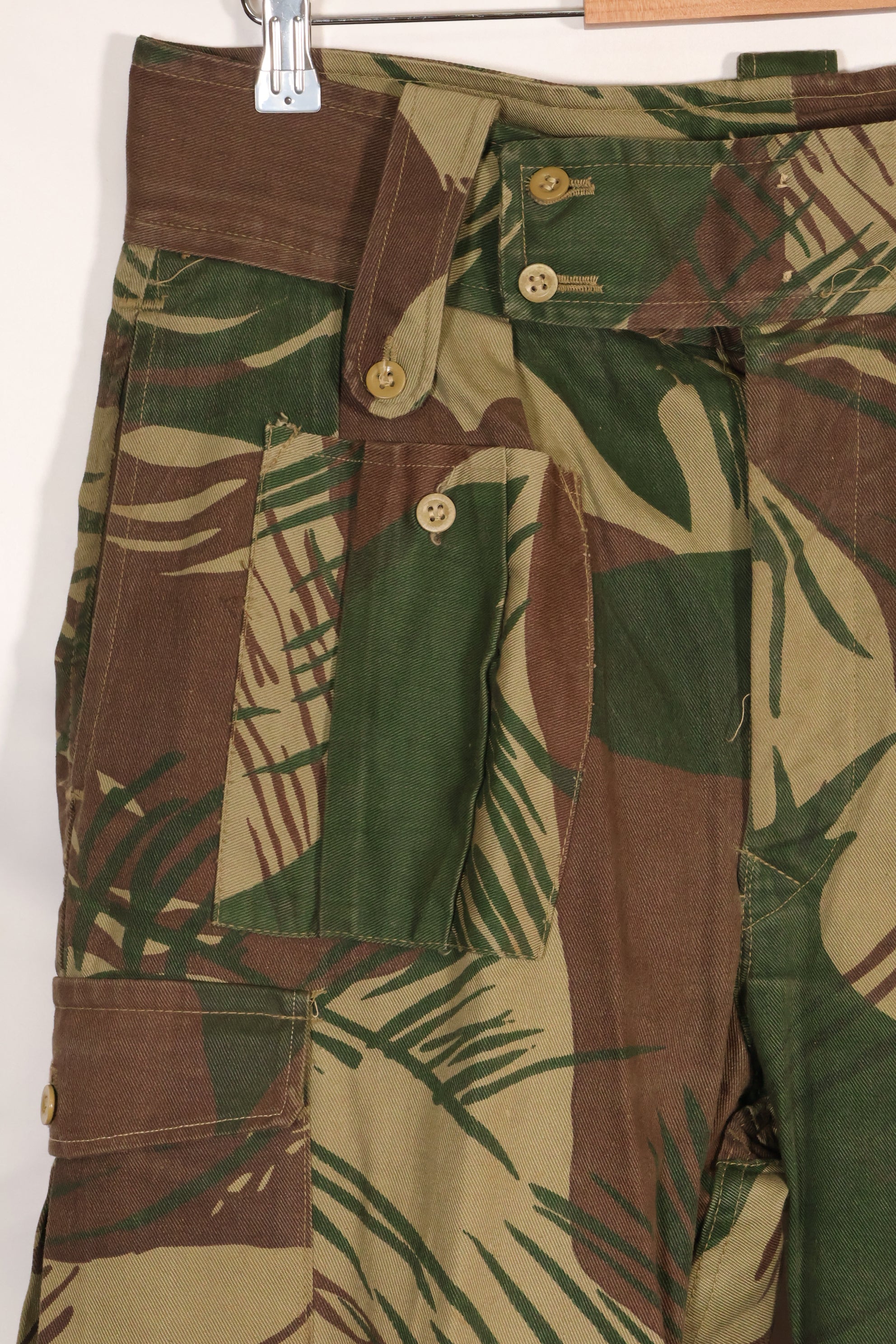 実物　ローデシア軍　ローデシア迷彩　パンツ　退色あり　中古品