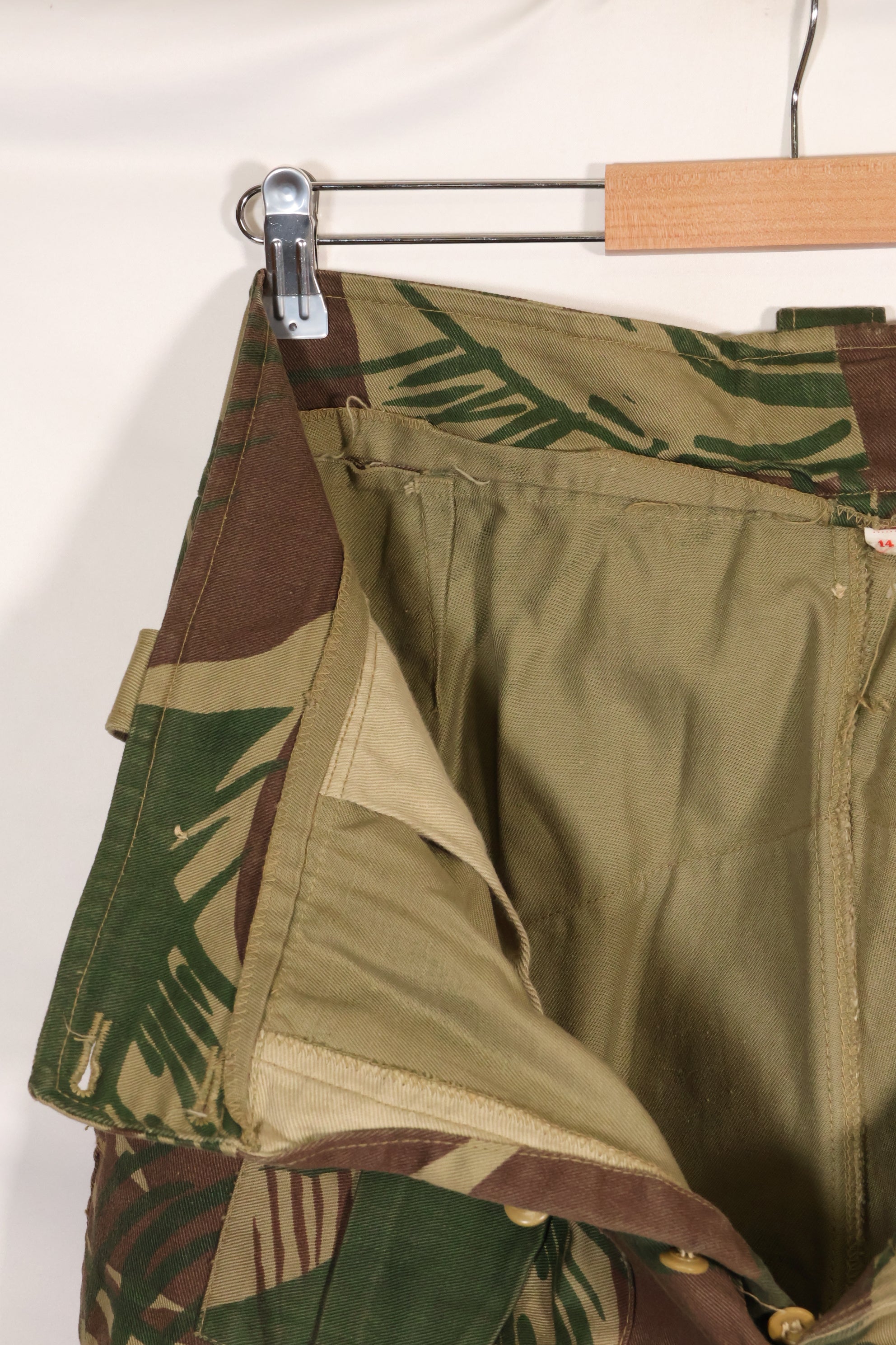 実物　ローデシア軍　ローデシア迷彩　パンツ　退色あり　中古品