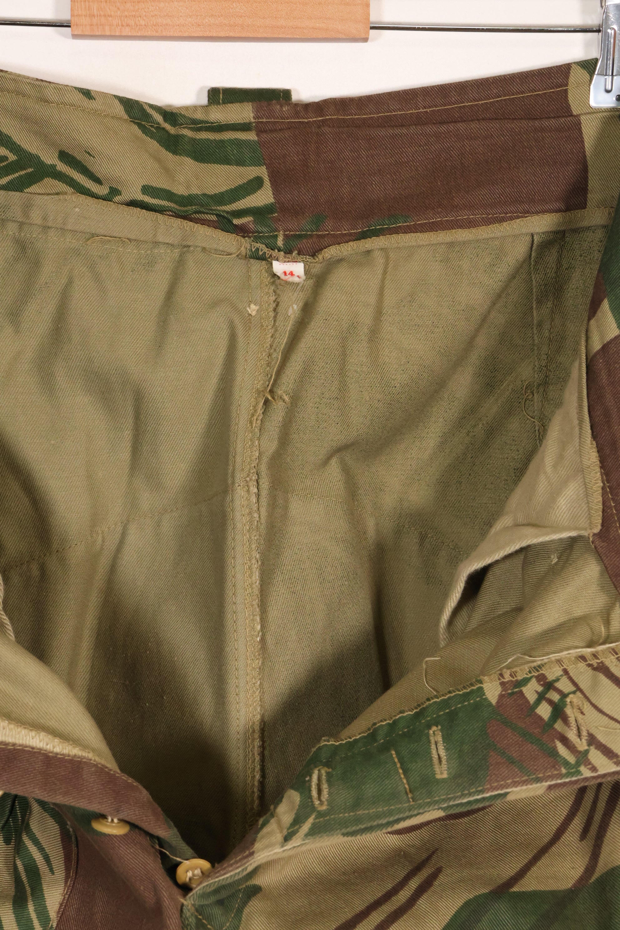 実物　ローデシア軍　ローデシア迷彩　パンツ　退色あり　中古品