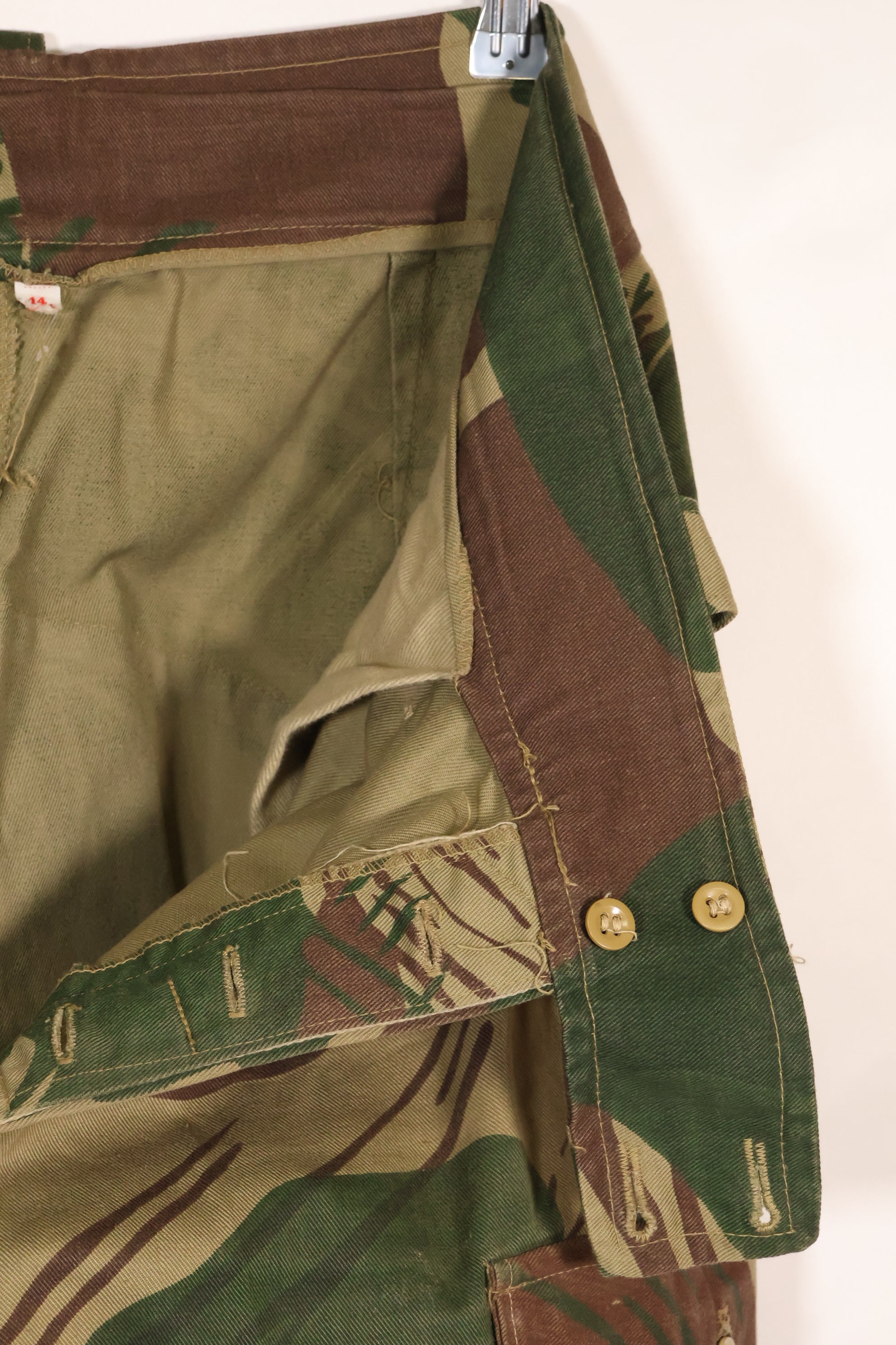 実物　ローデシア軍　ローデシア迷彩　パンツ　退色あり　中古品