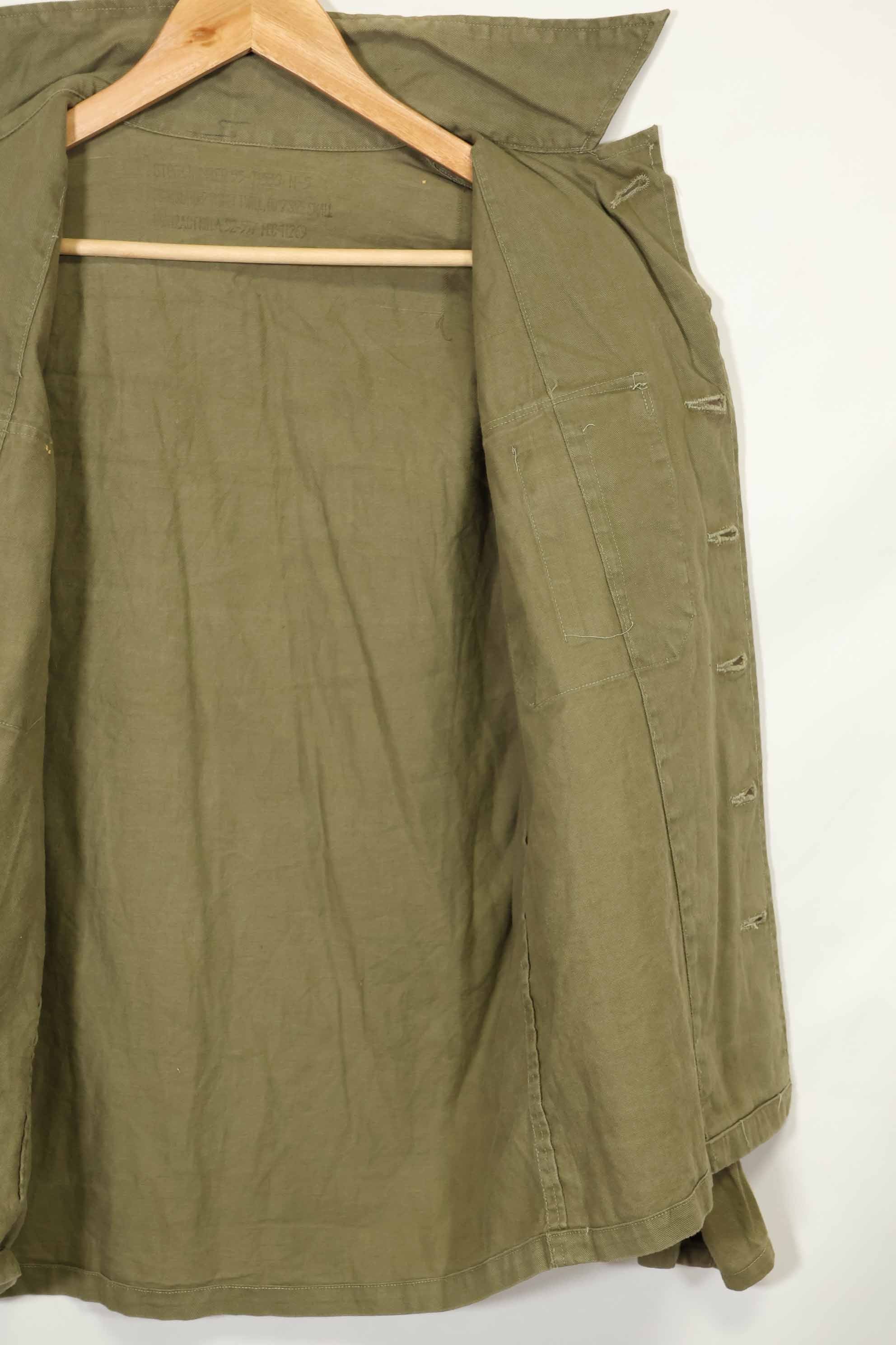 1960年代　沖縄CISO製　推定日本製　ローカルメイド　OG-107　ユーティリティシャツ　中古品