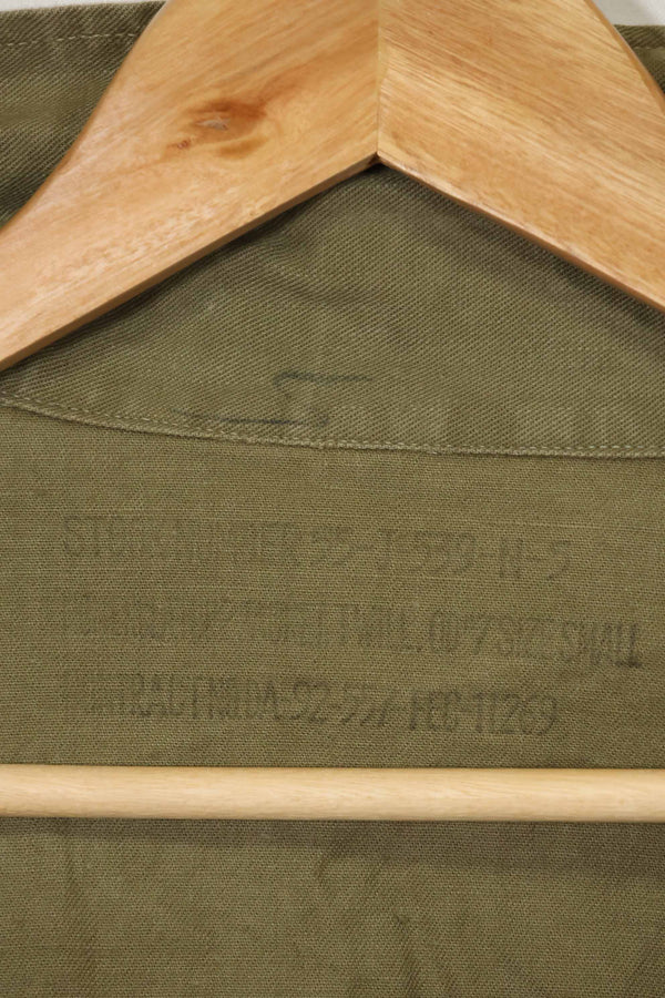 1960年代　沖縄CISO製　推定日本製　ローカルメイド　OG-107　ユーティリティシャツ　中古品