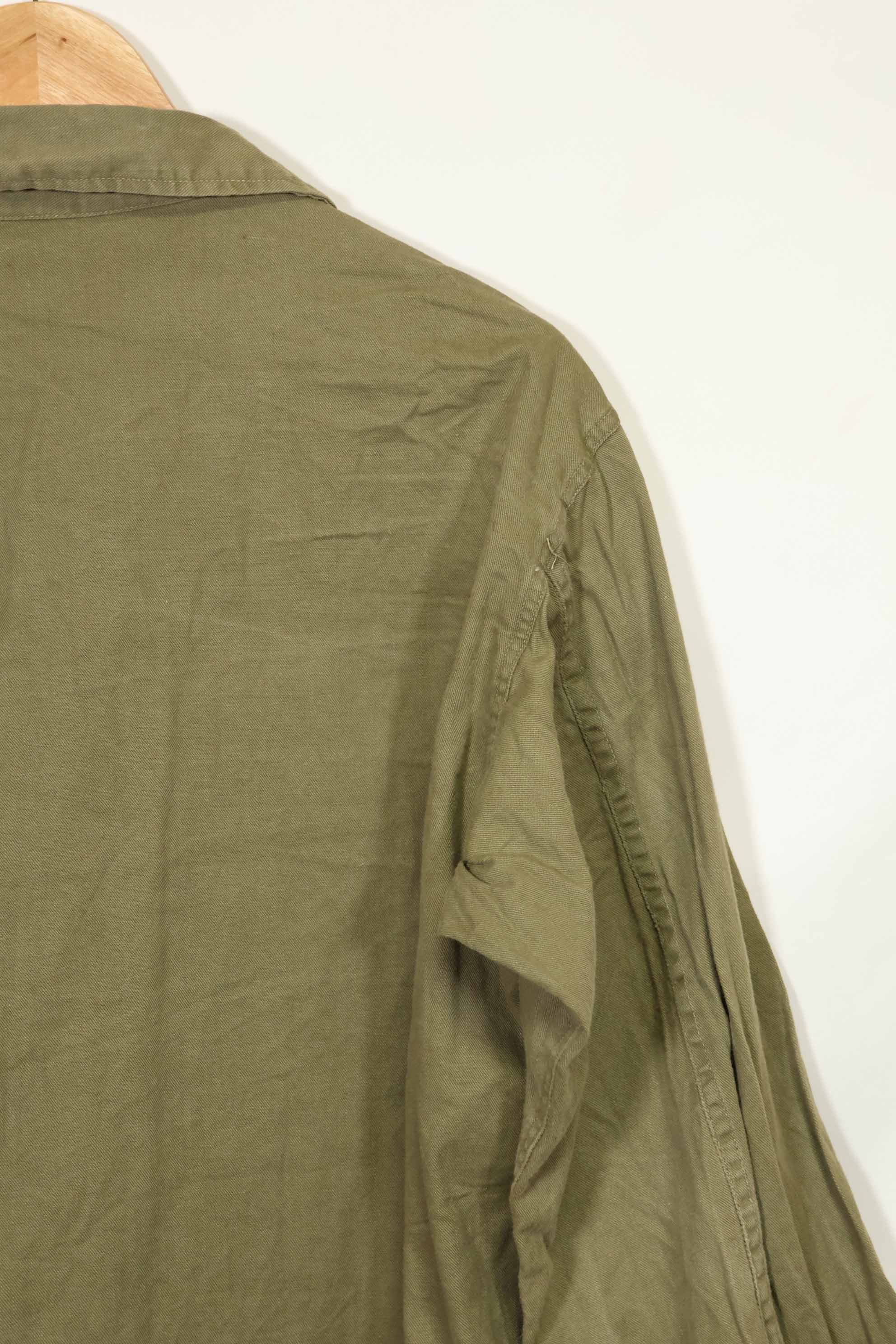 1960年代　沖縄CISO製　推定日本製　ローカルメイド　OG-107　ユーティリティシャツ　中古品