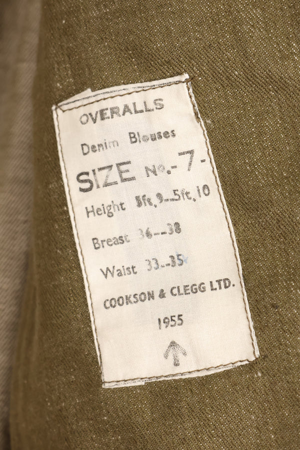 1950年代　サイズ No.7　イギリス軍　陸軍　バトルドレス　コットンデニムジャケット　短ジャケット　中古品