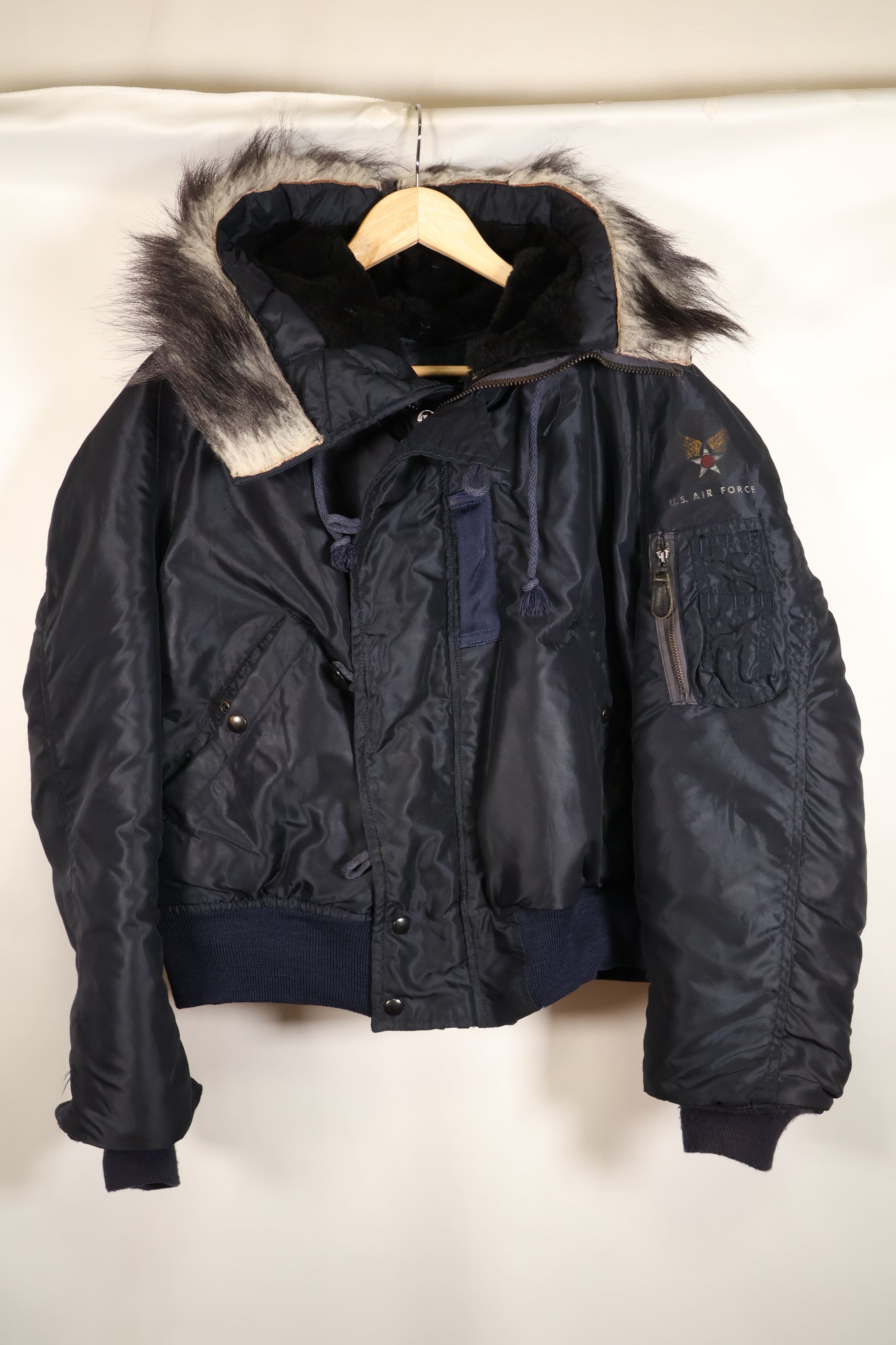 1950年代前半　LARGE　アメリカ空軍　N2-A　エアフォースブルー　寒冷地用フライトジャケット　中古品