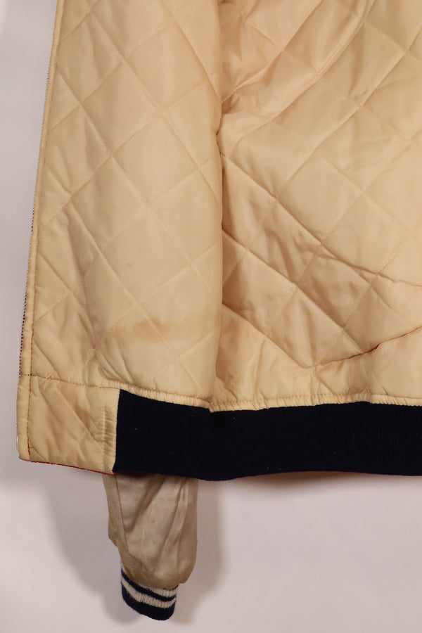 1970年代　日本製　Japan Jacket　中古品　スカジャン　赤白　当時の再現品　修繕あり