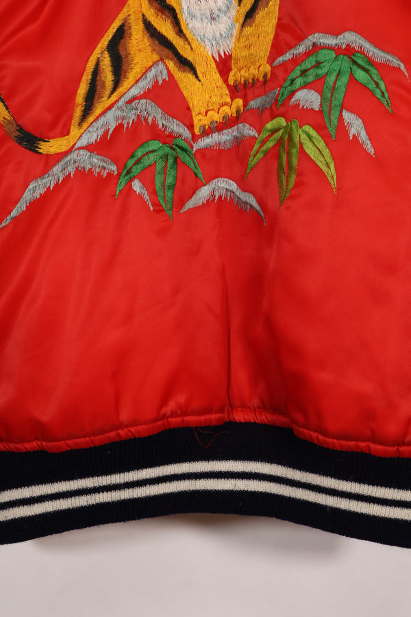 1970年代　日本製　Japan Jacket　中古品　スカジャン　赤白　当時の再現品　修繕あり