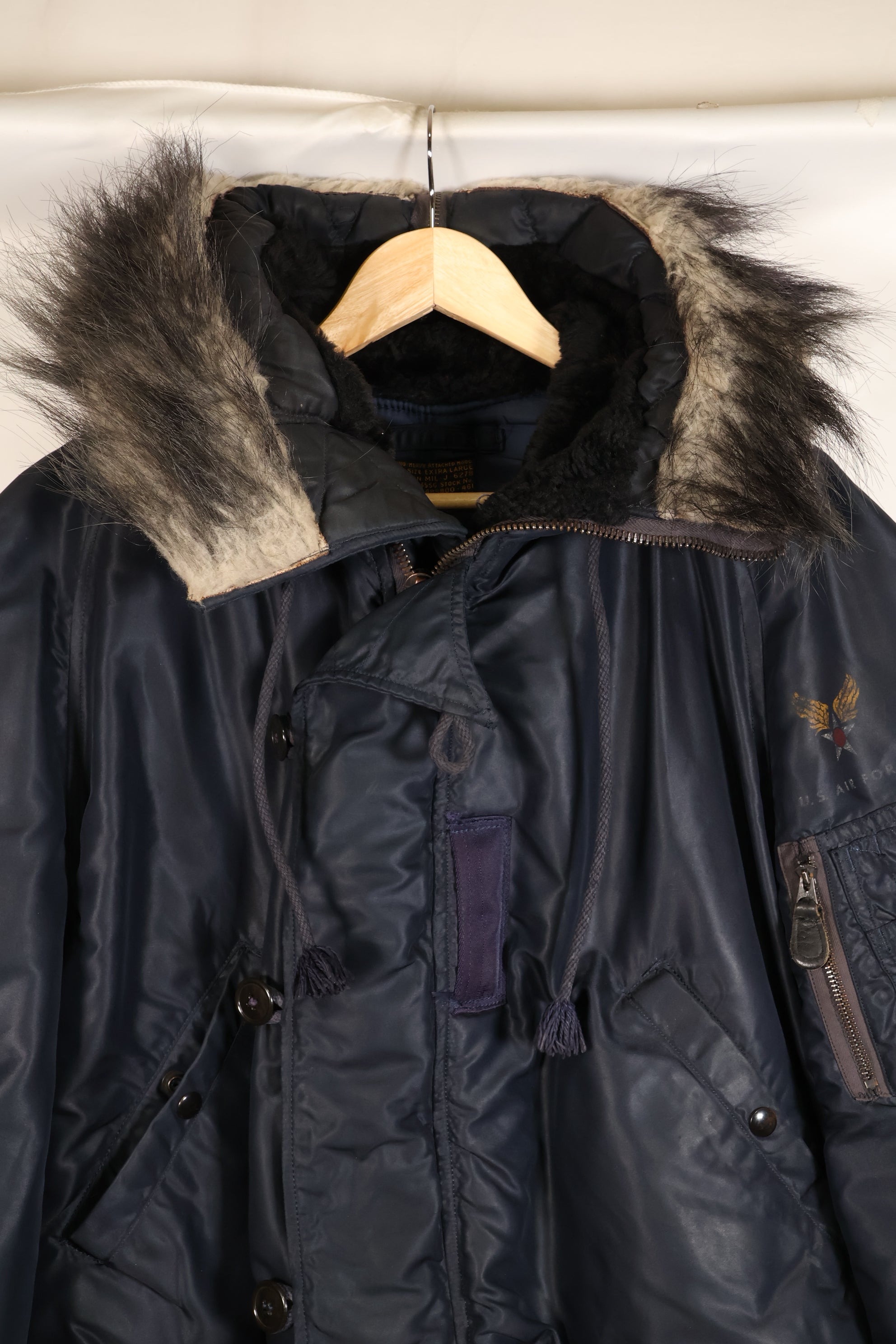 1950年代前半　X-LARGE　アメリカ空軍　N2-A　寒冷地用　フライトジャケット　リブ穴あり　中古品