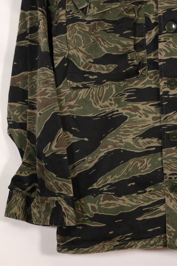 1960年代　US-M　シルバータイガー　タイガーストライプシャツ　着用感少ない　状態良い　中古品