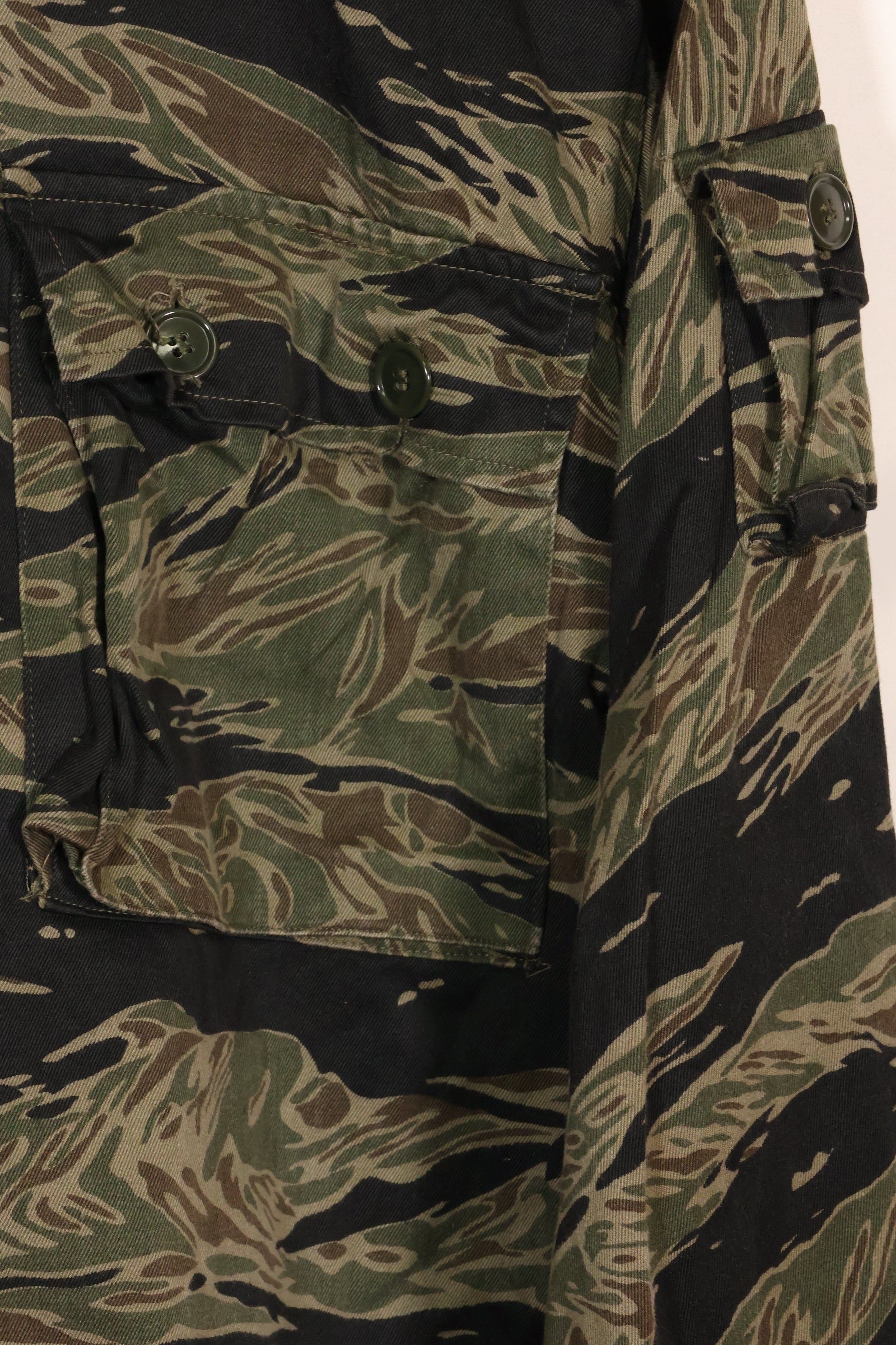 1960年代　US-M　シルバータイガー　タイガーストライプシャツ　着用感少ない　状態良い　中古品