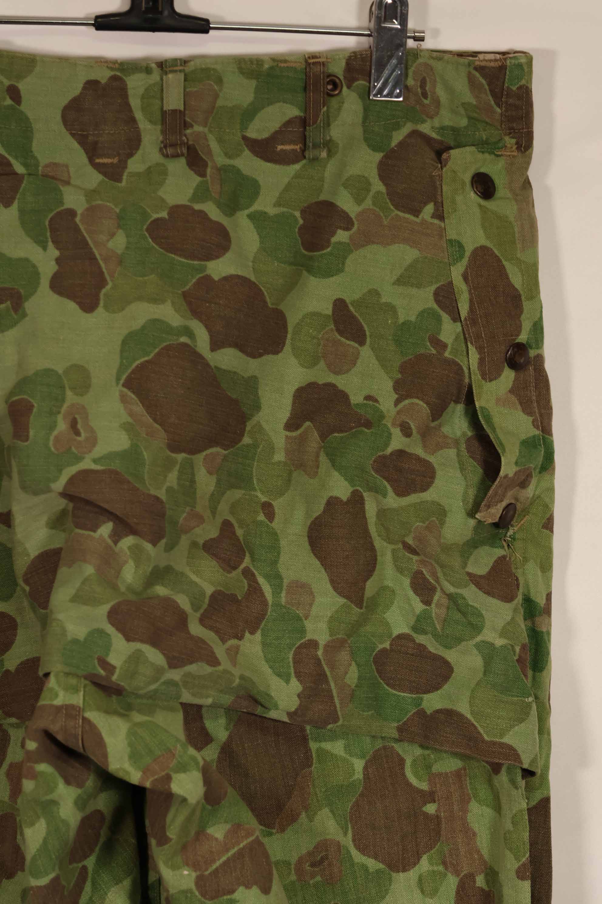 実物　1940年代　WWII アメリカ海兵隊　P44　グロッグスキン迷彩　パンツ　中古品