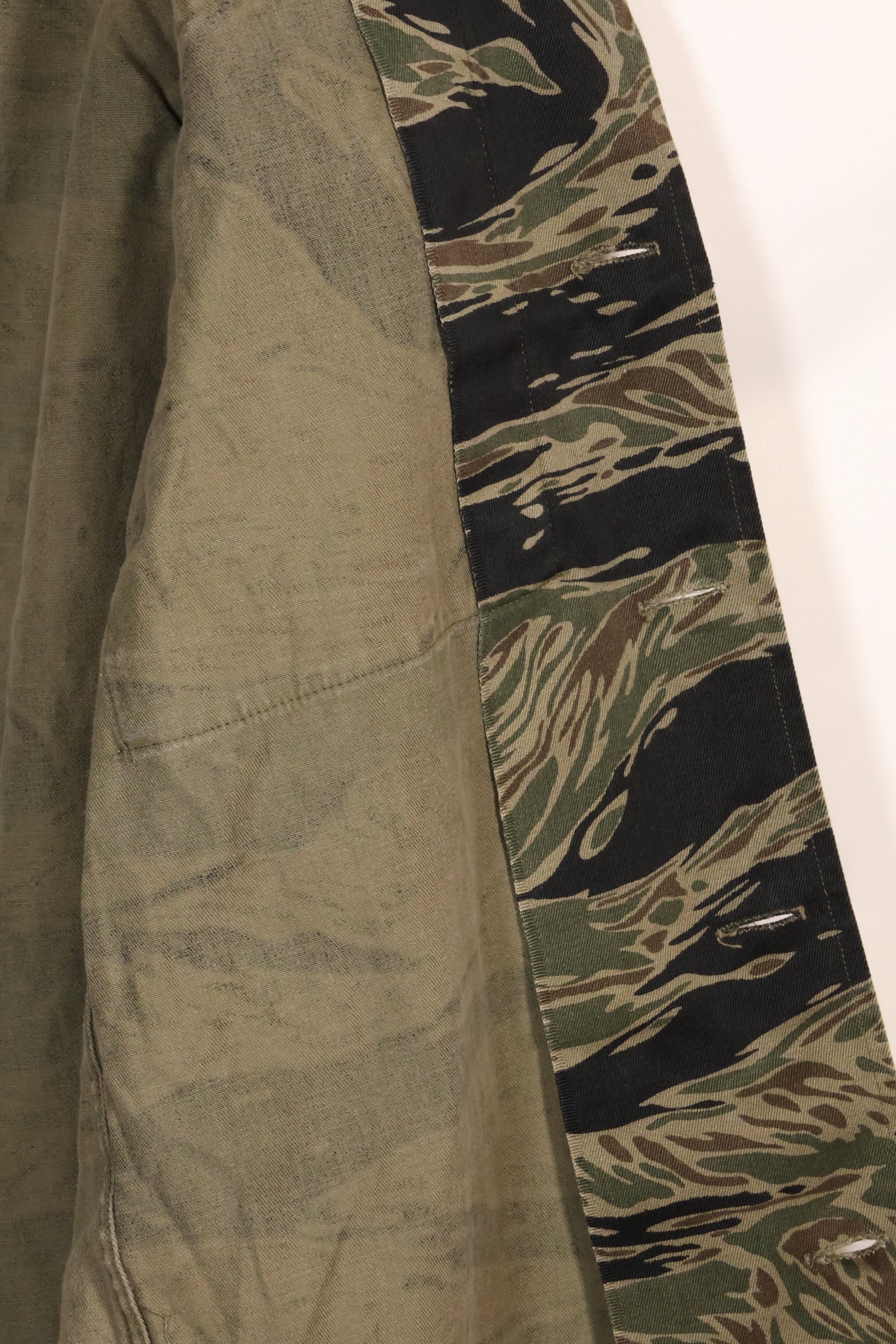 1960年代　US-M　シルバータイガー　タイガーストライプシャツ　着用感少ない　状態良い　中古品