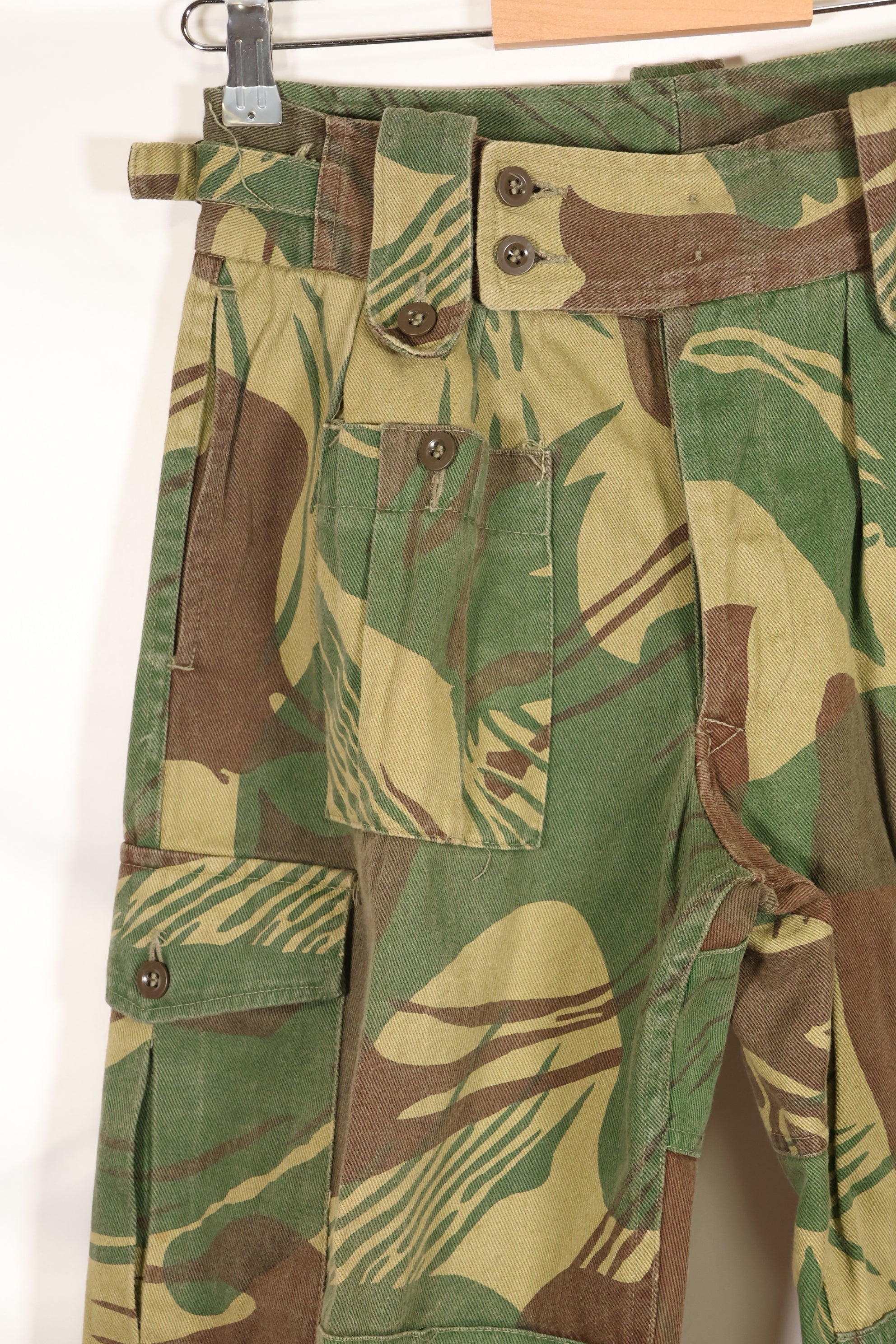1970s Rhodesian Army Rhodesian camouflage shirt pants set, used.