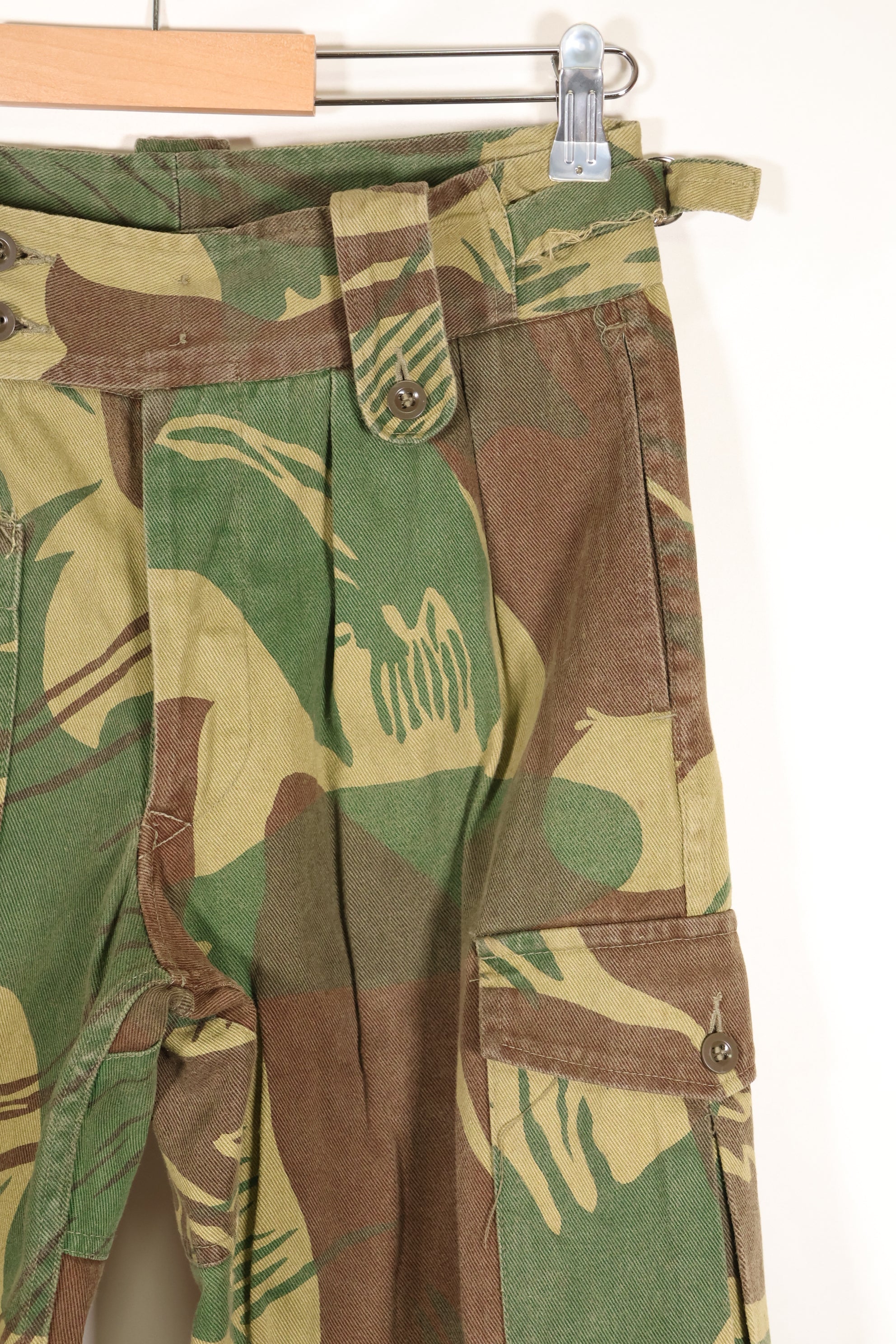 1970s Rhodesian Army Rhodesian camouflage shirt pants set, used.