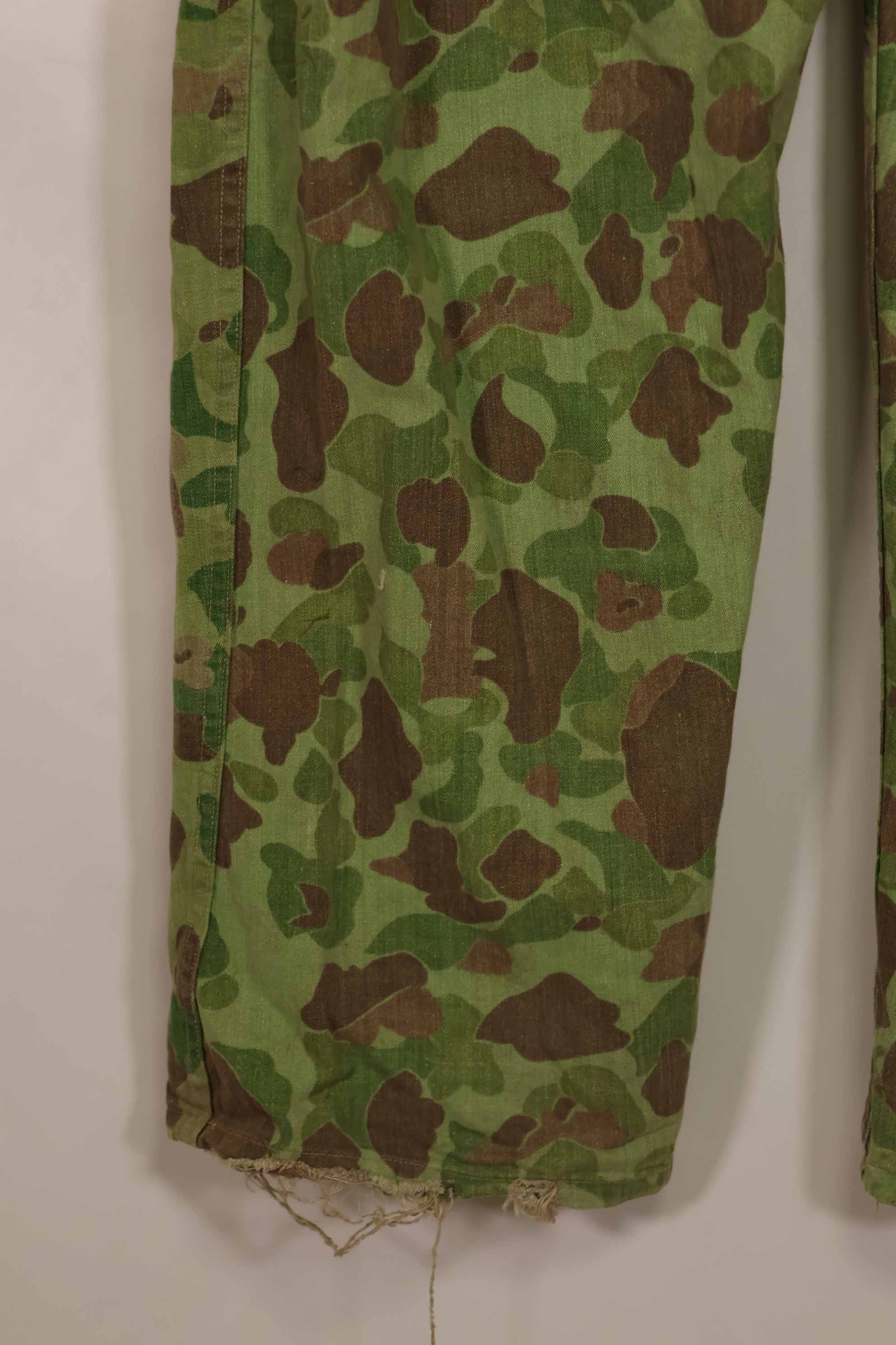 実物　1940年代　WWII アメリカ海兵隊　P44　グロッグスキン迷彩　パンツ　中古品