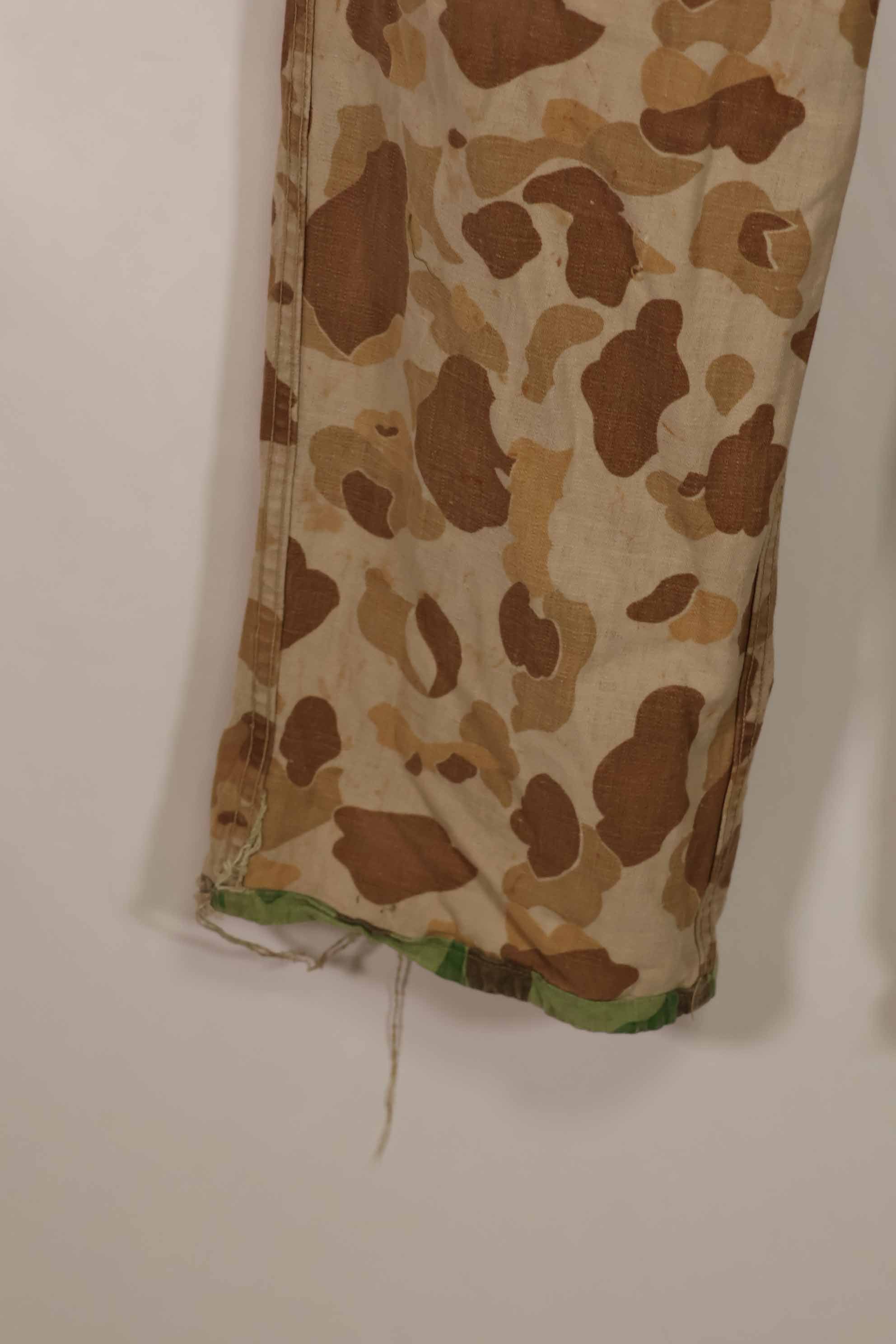実物　1940年代　WWII アメリカ海兵隊　P44　グロッグスキン迷彩　パンツ　中古品