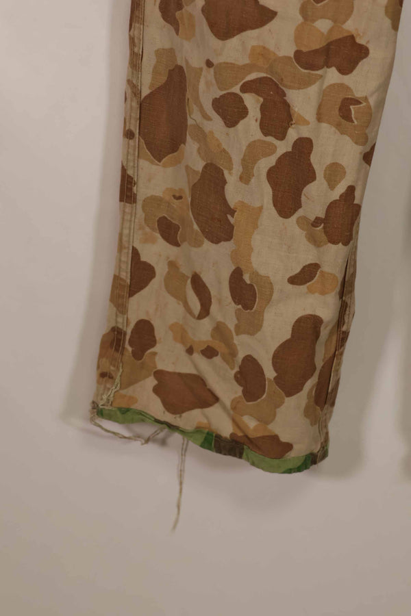 実物　1940年代　WWII アメリカ海兵隊　P44　グロッグスキン迷彩　パンツ　中古品