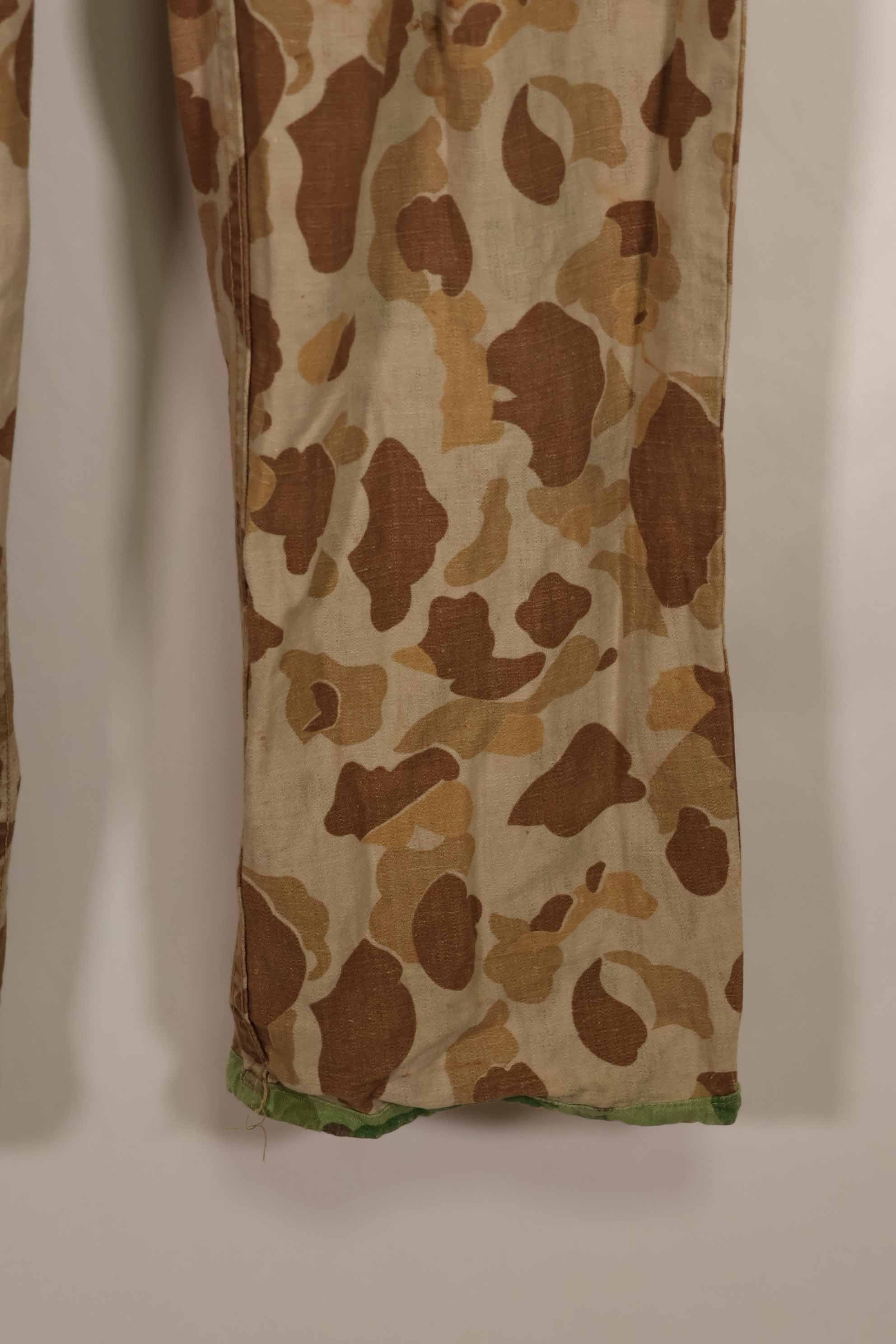 実物　1940年代　WWII アメリカ海兵隊　P44　グロッグスキン迷彩　パンツ　中古品