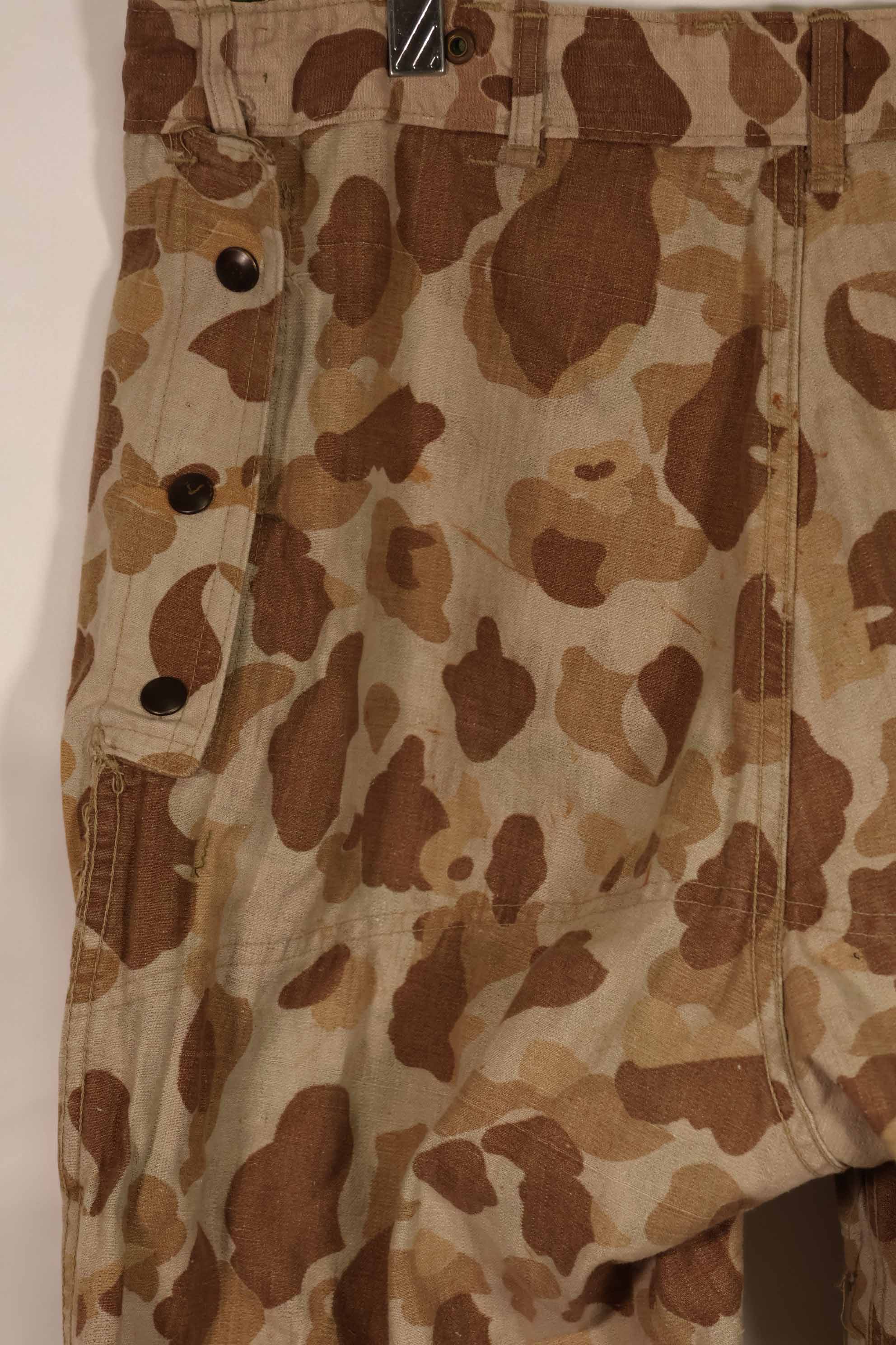 実物　1940年代　WWII アメリカ海兵隊　P44　グロッグスキン迷彩　パンツ　中古品