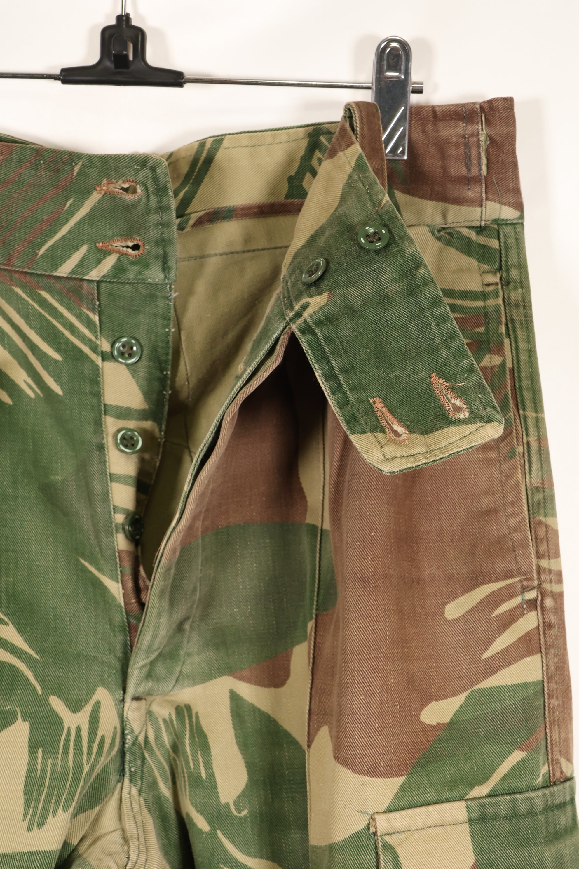 1970s Rhodesian Army Rhodesian camouflage shirt pants set, used.