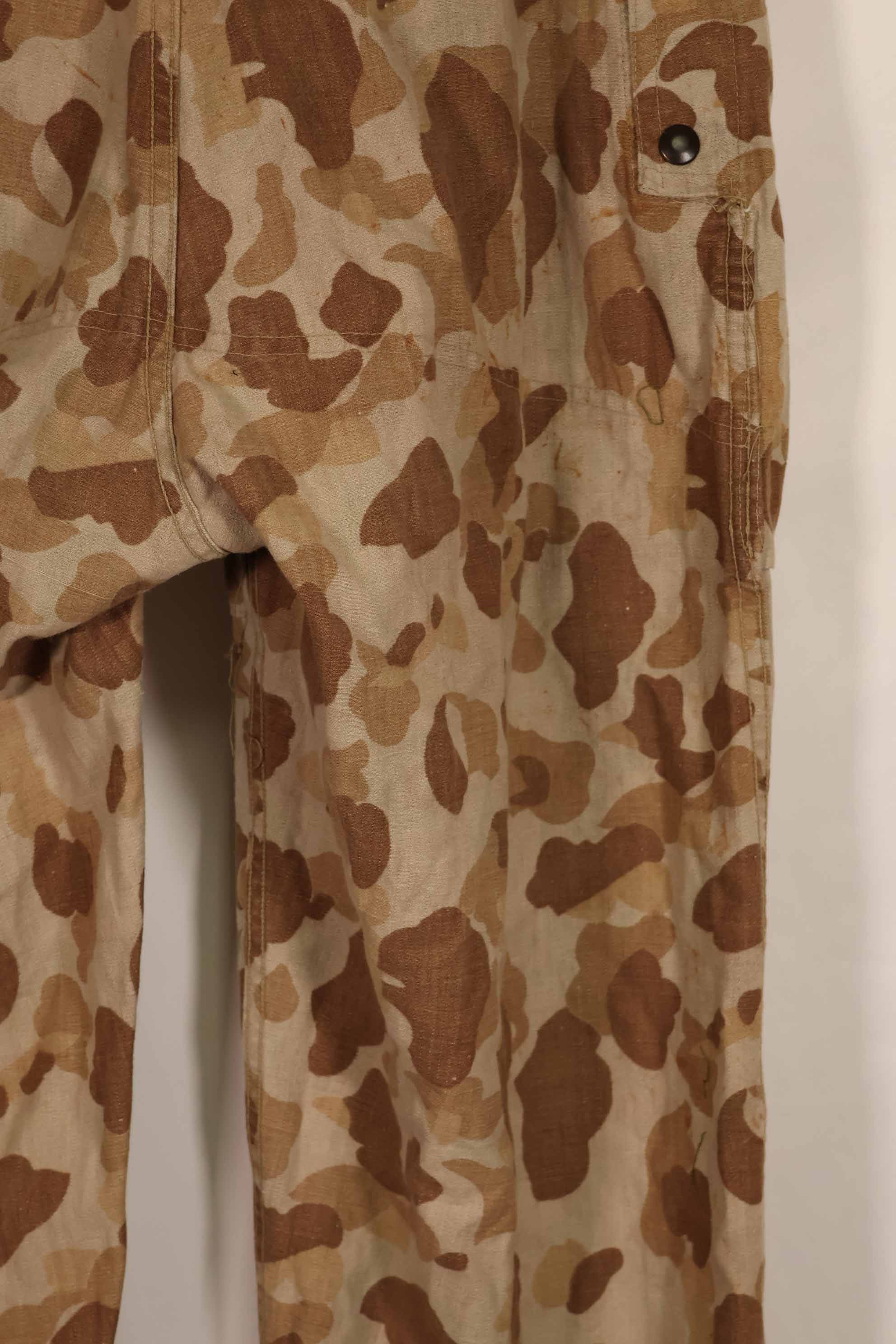 実物　1940年代　WWII アメリカ海兵隊　P44　グロッグスキン迷彩　パンツ　中古品