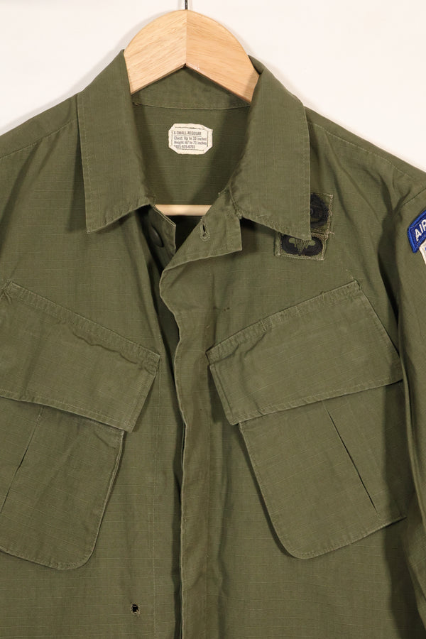 1969年契約　X-S-R 4th Model ジャングルファティーグ ジャケット　173空挺旅団　パッチあり　中古品