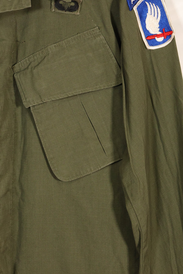 1969年契約　X-S-R 4th Model ジャングルファティーグ ジャケット　173空挺旅団　パッチあり　中古品