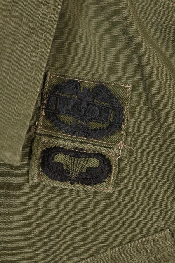 1969年契約　X-S-R 4th Model ジャングルファティーグ ジャケット　173空挺旅団　パッチあり　中古品