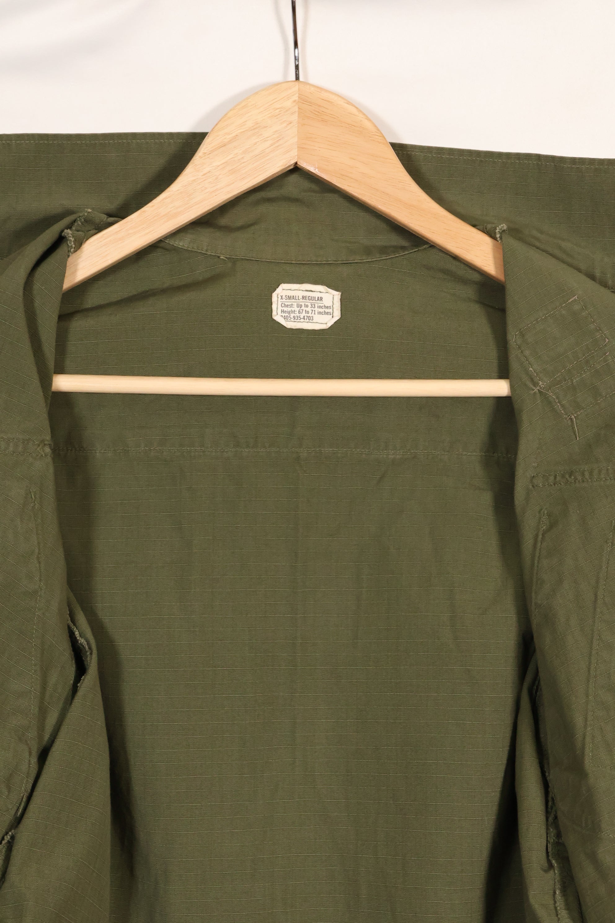 1969年契約　X-S-R 4th Model ジャングルファティーグ ジャケット　173空挺旅団　パッチあり　中古品