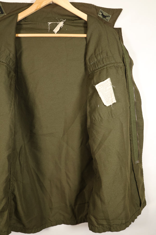 1971年契約　M-L　アメリカ陸軍　NOMEX フライヤー用難燃性ジャケット　パッチ付　中古品