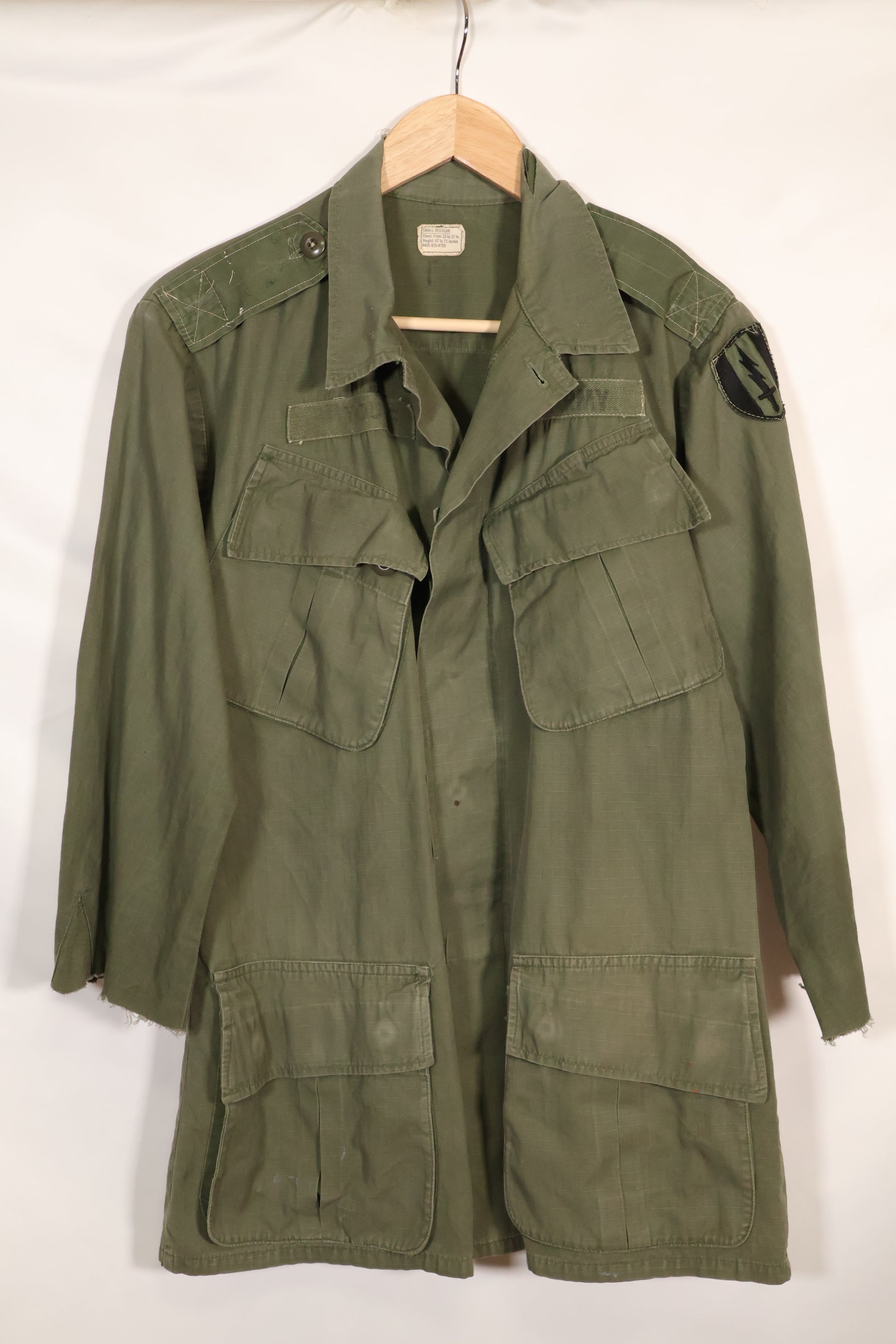 1968 Contract S-R 4th Model Jungle Fatigue Jacket MP Specs Used