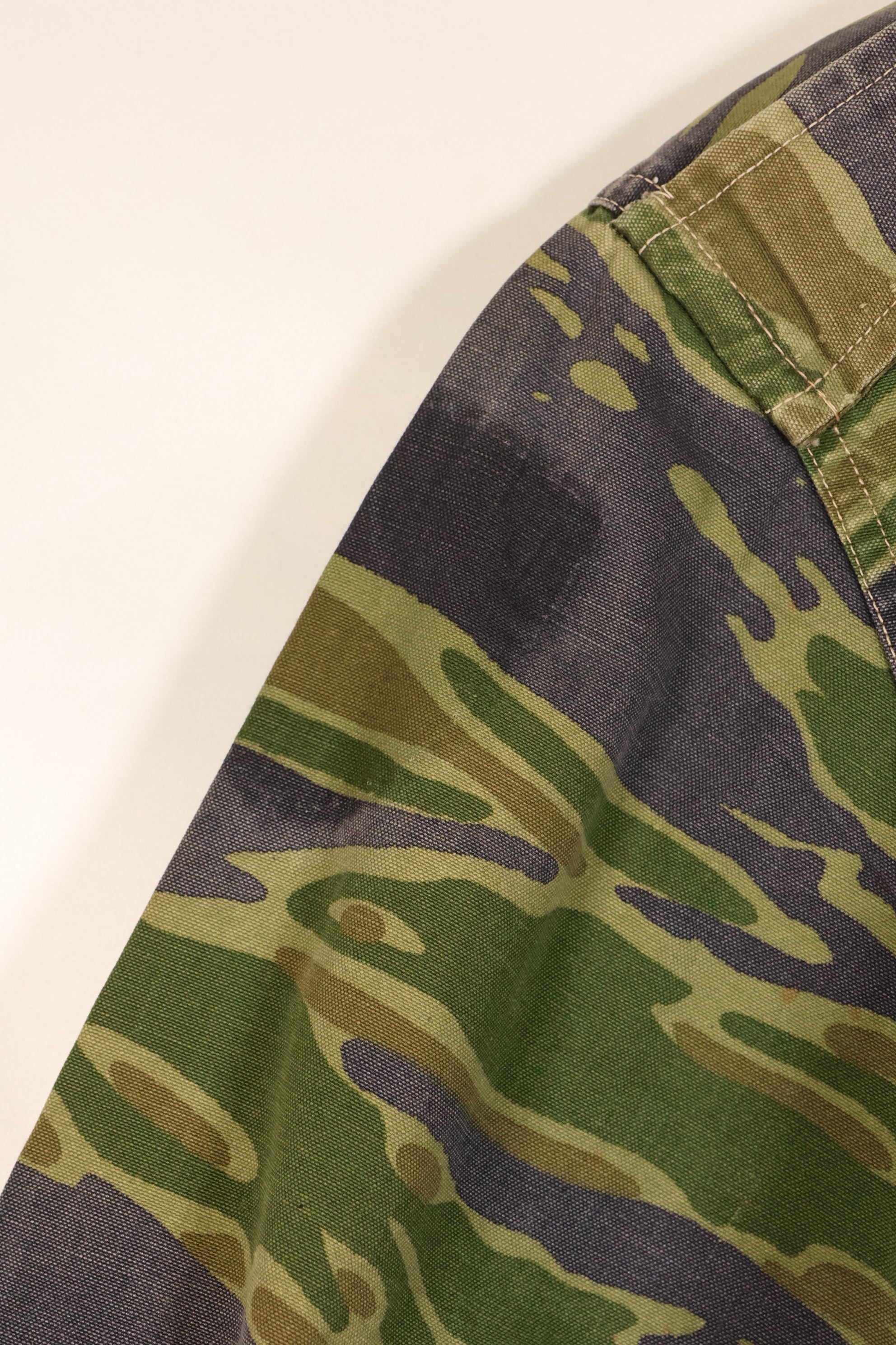 Authentic Fabric, Postwar Sewn, South Vietnamese Marine Corps (VNMC), 5th Pattern, Tiger Stripe Shirt, Used