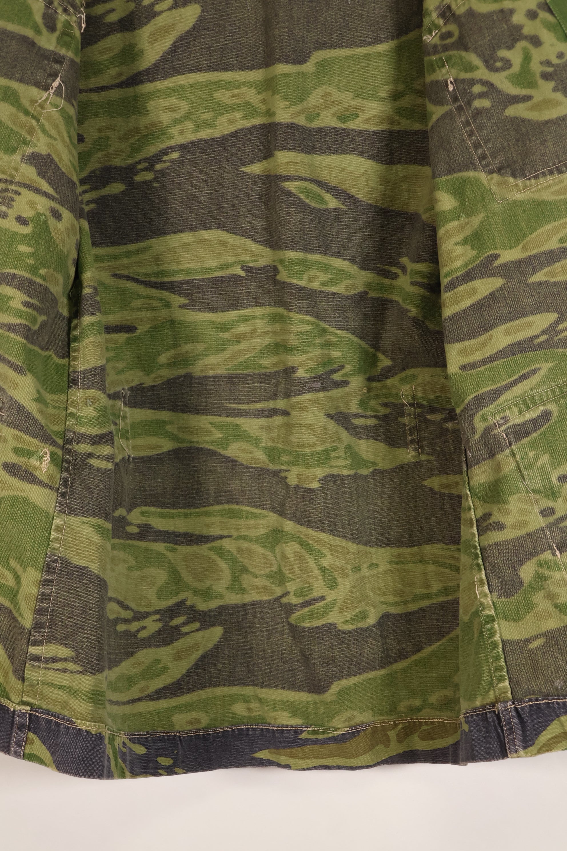 Authentic Fabric, Postwar Sewn, South Vietnamese Marine Corps (VNMC), 5th Pattern, Tiger Stripe Shirt, Used