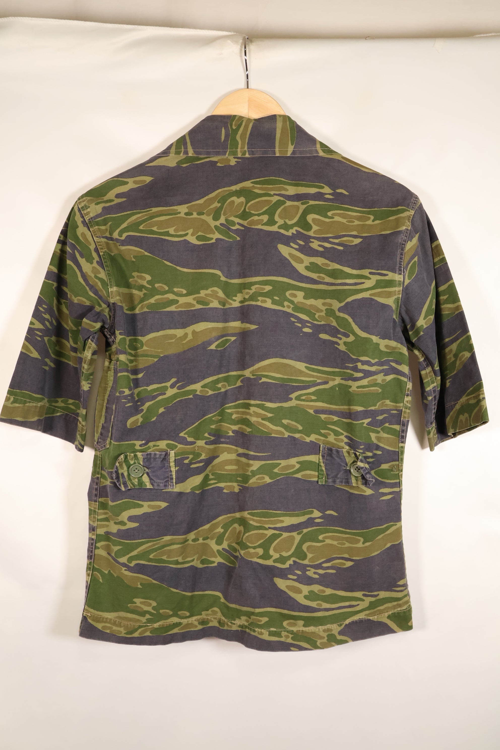 Authentic Fabric, Postwar Sewn, South Vietnamese Marine Corps (VNMC), 5th Pattern, Tiger Stripe Shirt, Used