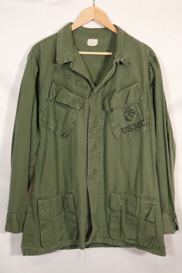 実物　L-L　1969年製　USMC　4th Model ジャングルファティーグ　ジャケット　中古品