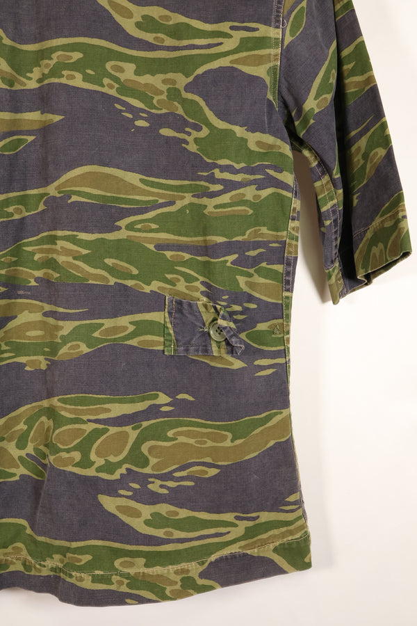 Authentic Fabric, Postwar Sewn, South Vietnamese Marine Corps (VNMC), 5th Pattern, Tiger Stripe Shirt, Used