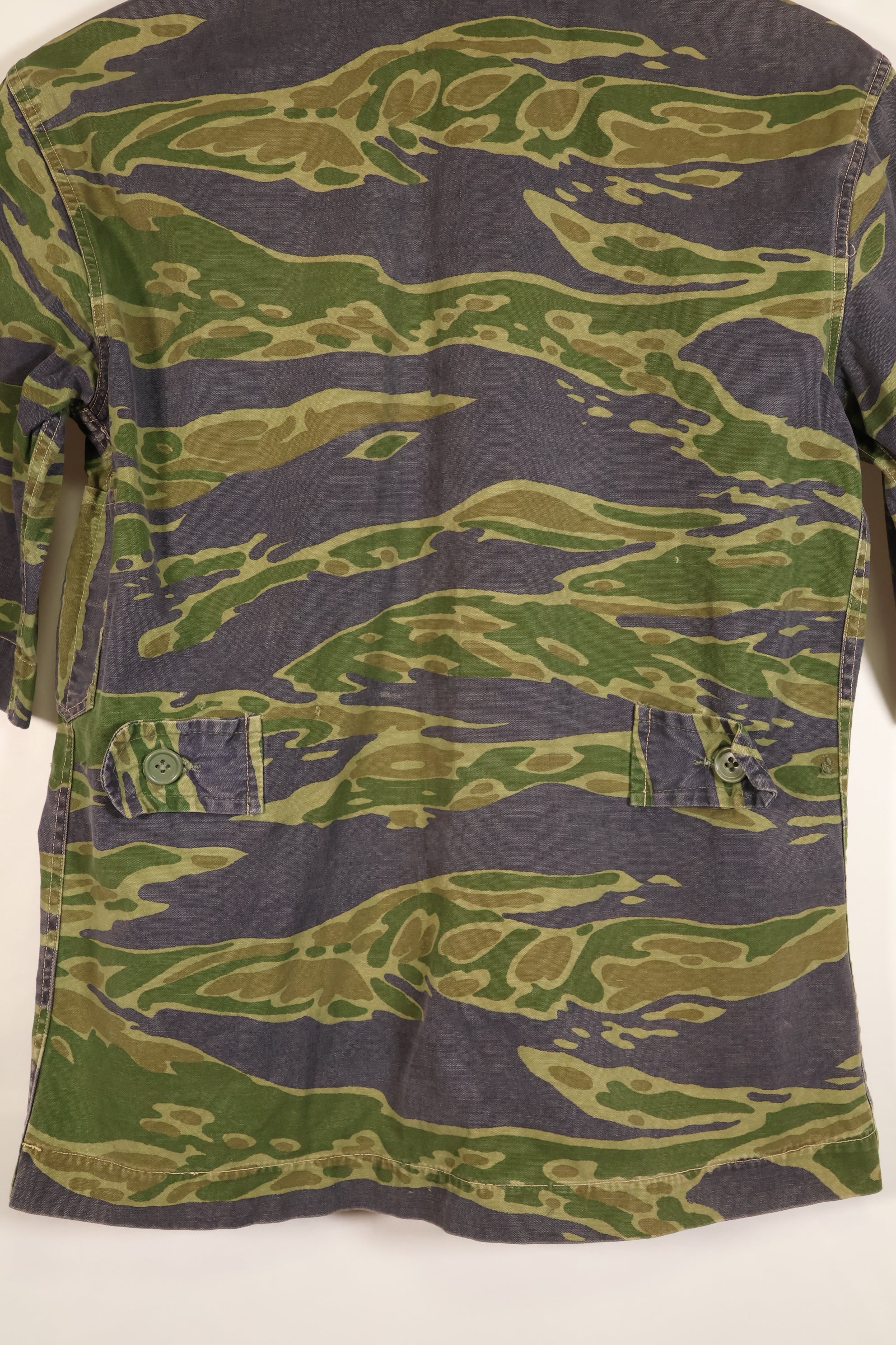 Authentic Fabric, Postwar Sewn, South Vietnamese Marine Corps (VNMC), 5th Pattern, Tiger Stripe Shirt, Used