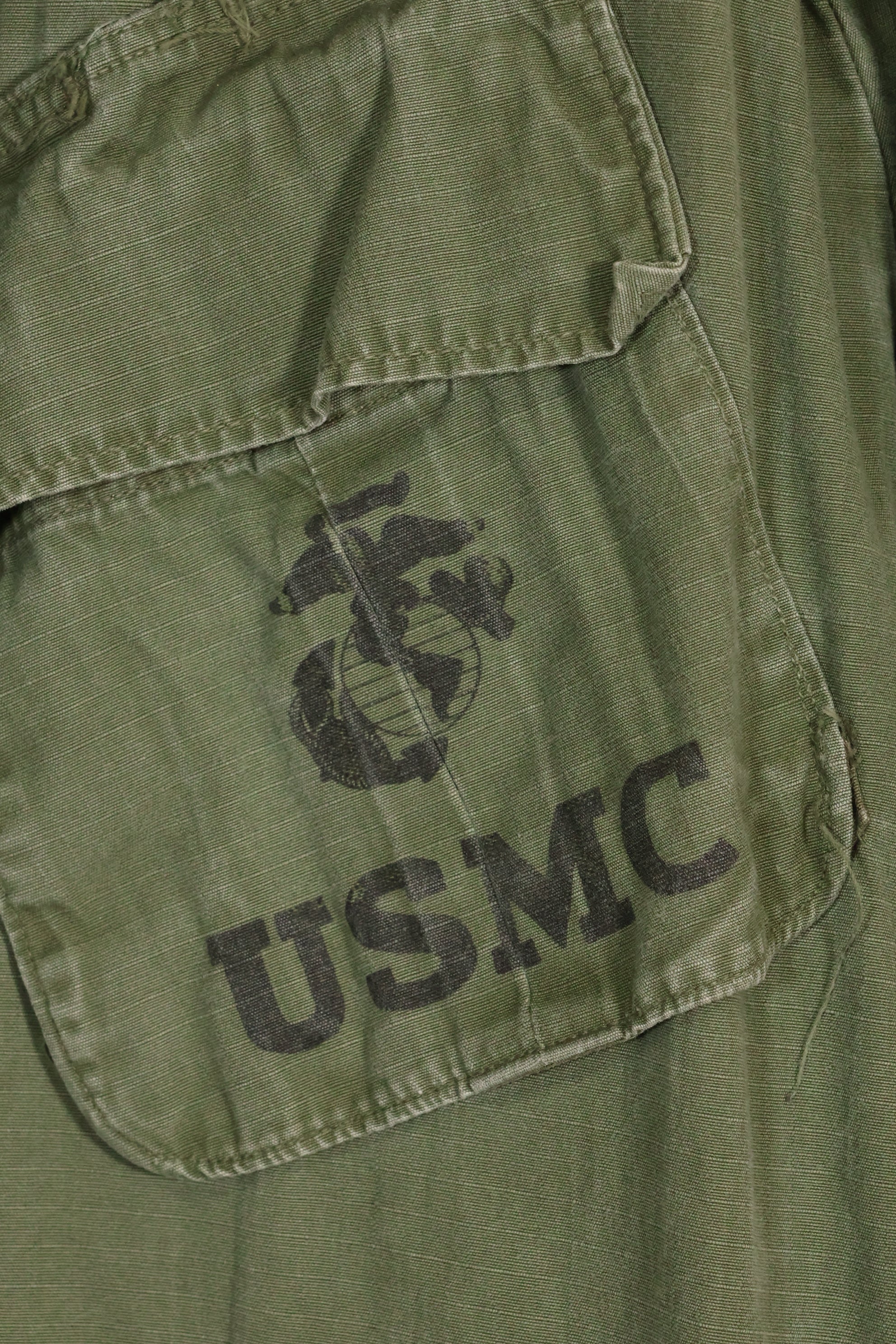 実物　L-L　1969年製　USMC　4th Model ジャングルファティーグ　ジャケット　中古品