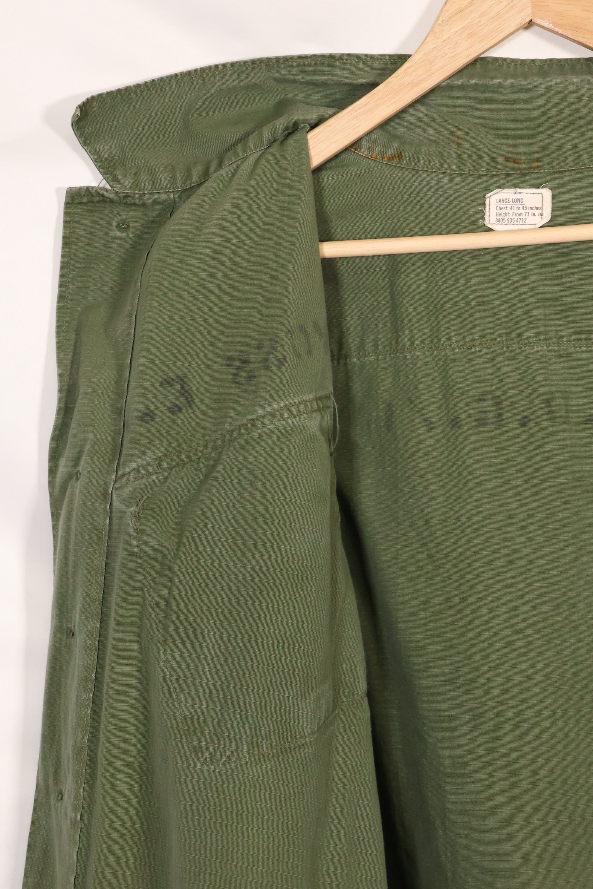 実物　L-L　1969年製　USMC　4th Model ジャングルファティーグ　ジャケット　中古品