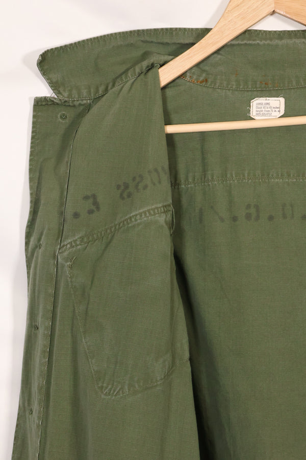 実物　L-L　1969年製　USMC　4th Model ジャングルファティーグ　ジャケット　中古品