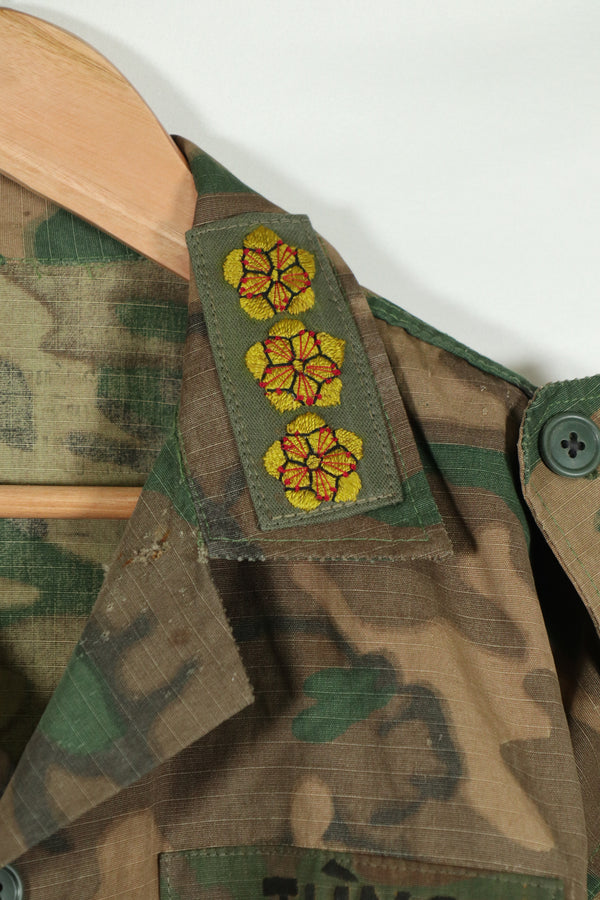 実物生地　南ベトナム　M59 ユーティリティ 空挺シャツ　パッチ後付け　未使用品