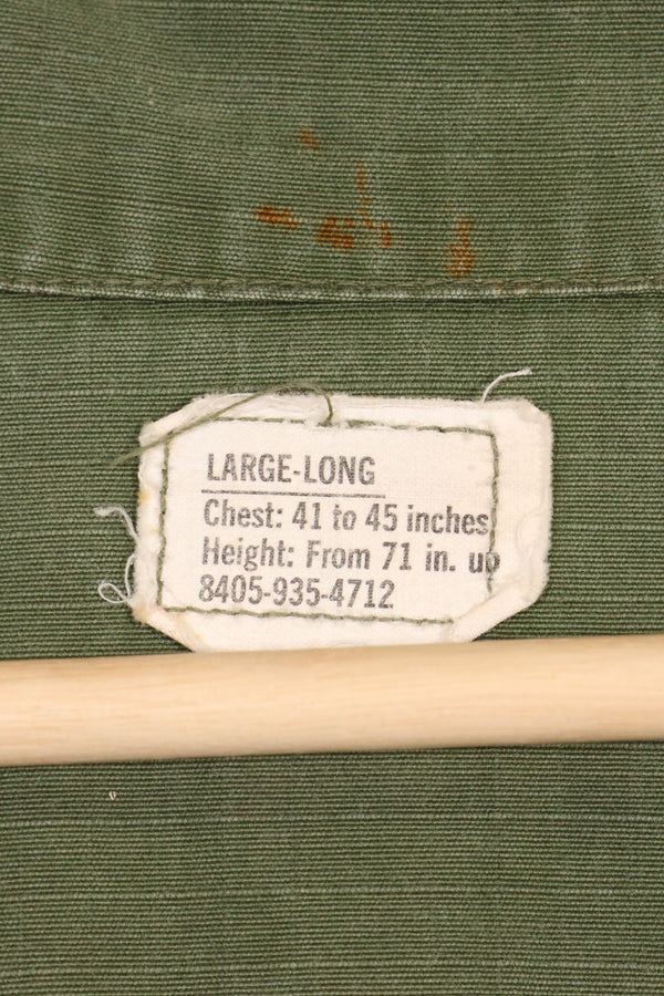 実物　L-L　1969年製　USMC　4th Model ジャングルファティーグ　ジャケット　中古品