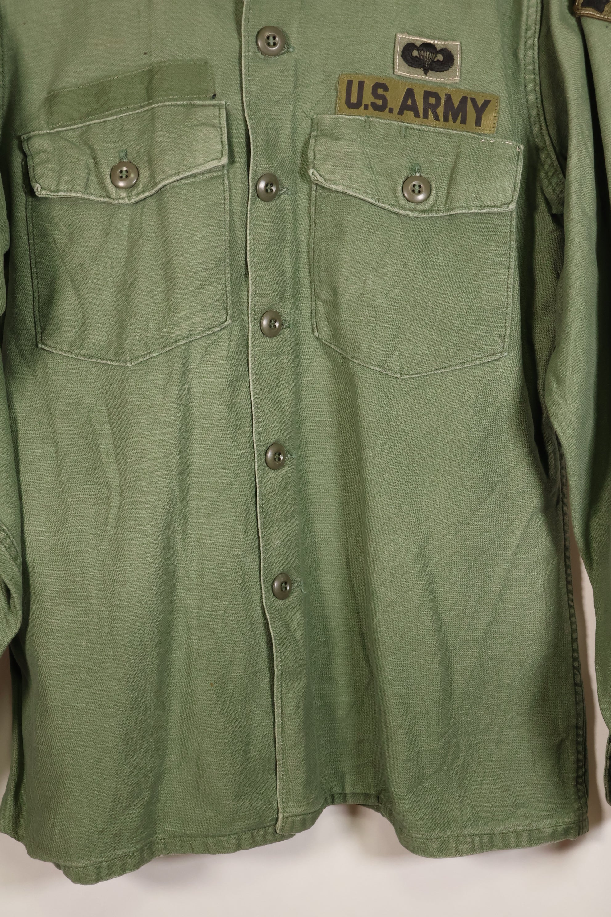 1968年契約　推定S~M　OG-107　ユーティリティシャツ　Type III　パッチ付　中古品