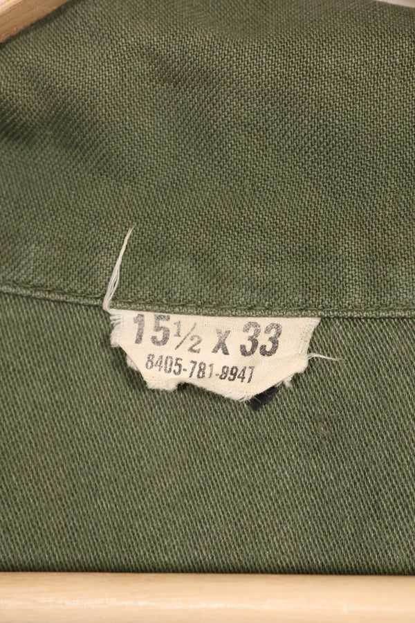 1967年契約　スヌーピーパッチ　アメリカ海軍　USN　OG-107　ユーティリティシャツ　中古品　A