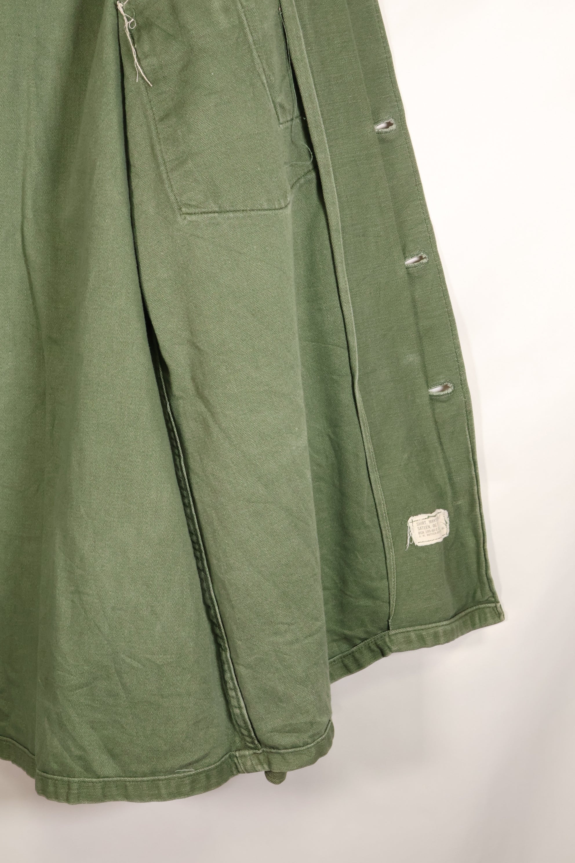 1968年契約　推定S~M　OG-107　ユーティリティシャツ　Type III　パッチ付　中古品