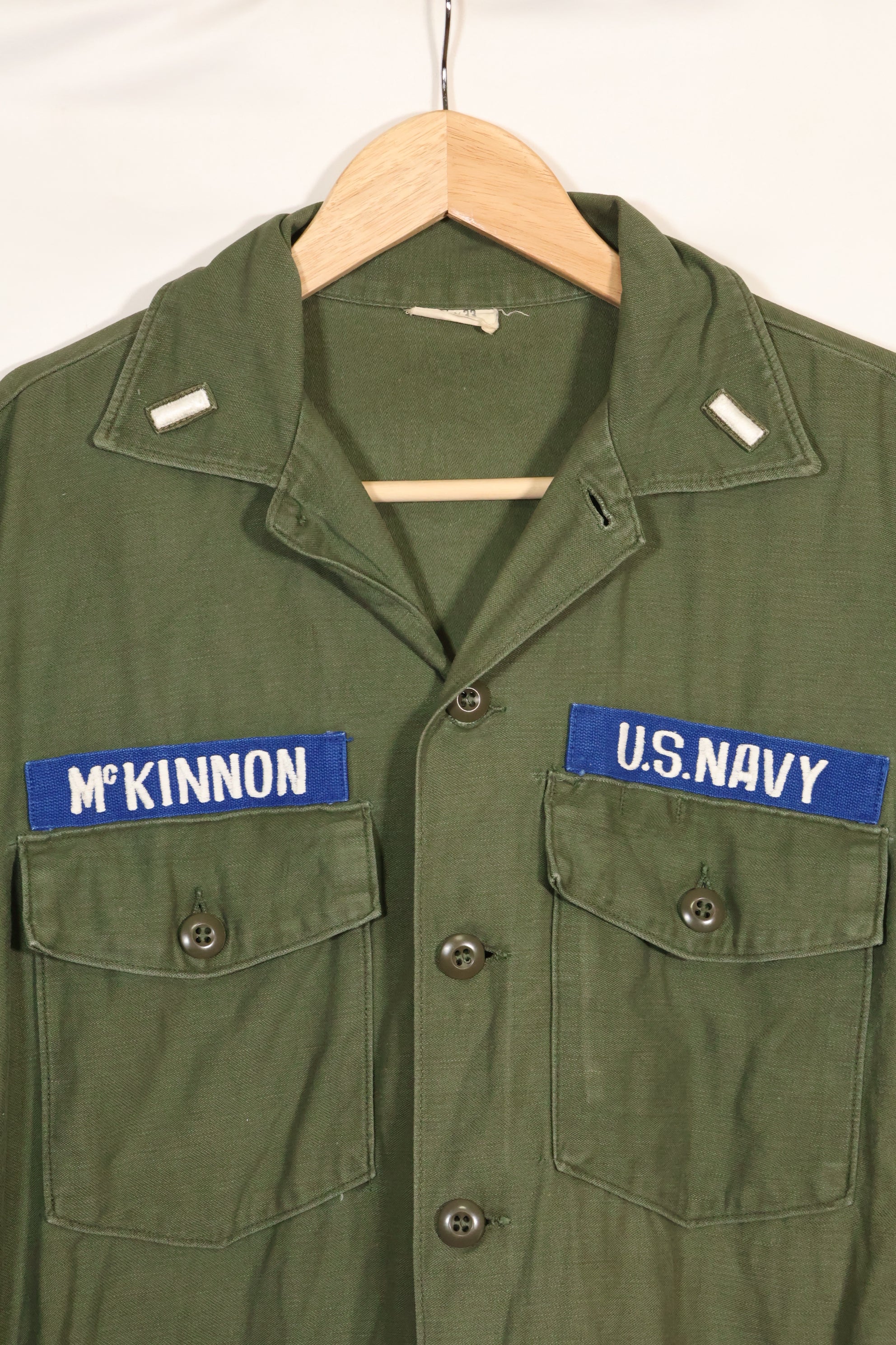 1967年契約　スヌーピーパッチ　アメリカ海軍　USN　OG-107　ユーティリティシャツ　中古品　B