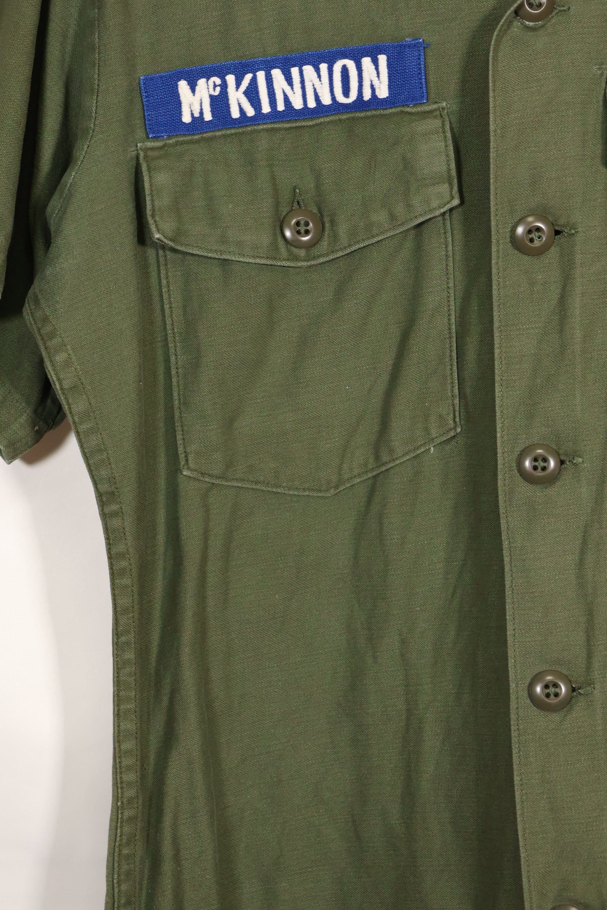 1967年契約　スヌーピーパッチ　アメリカ海軍　USN　OG-107　ユーティリティシャツ　中古品　B