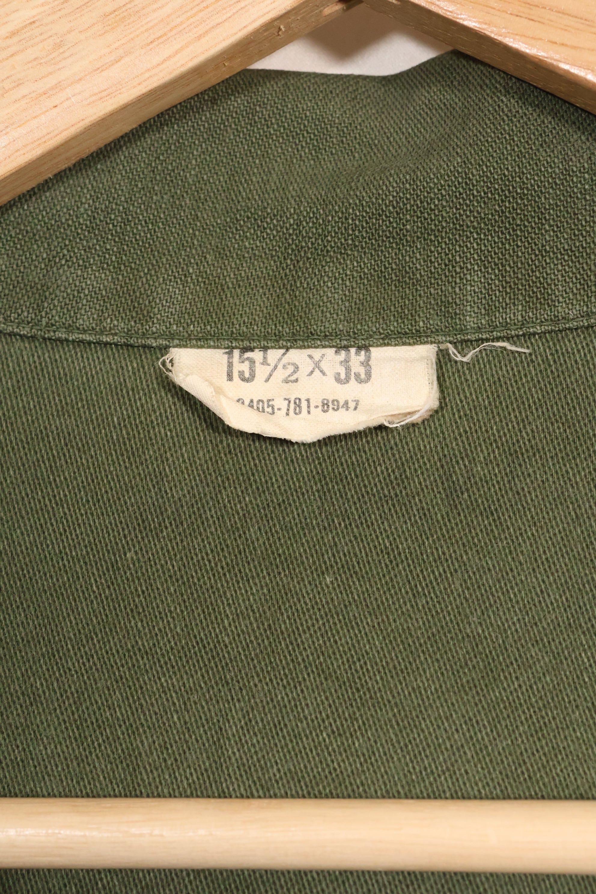 1967年契約　スヌーピーパッチ　アメリカ海軍　USN　OG-107　ユーティリティシャツ　中古品　B